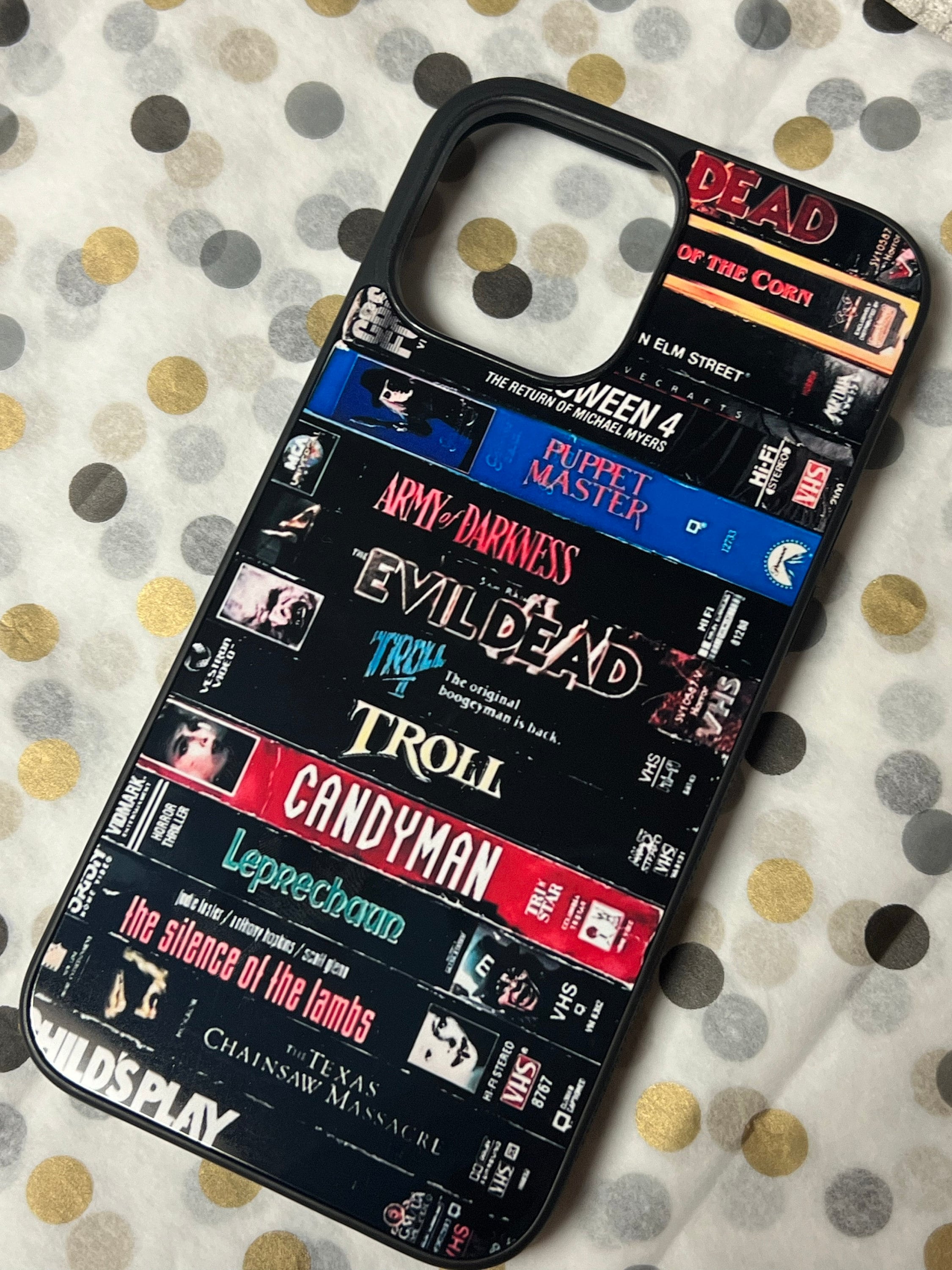 Retro Horror VHS tape phone case / Horror movie phone case / Scary spooky halloween / Gift for Horror movies lovers iPhone 15 14 13 12 11 SE