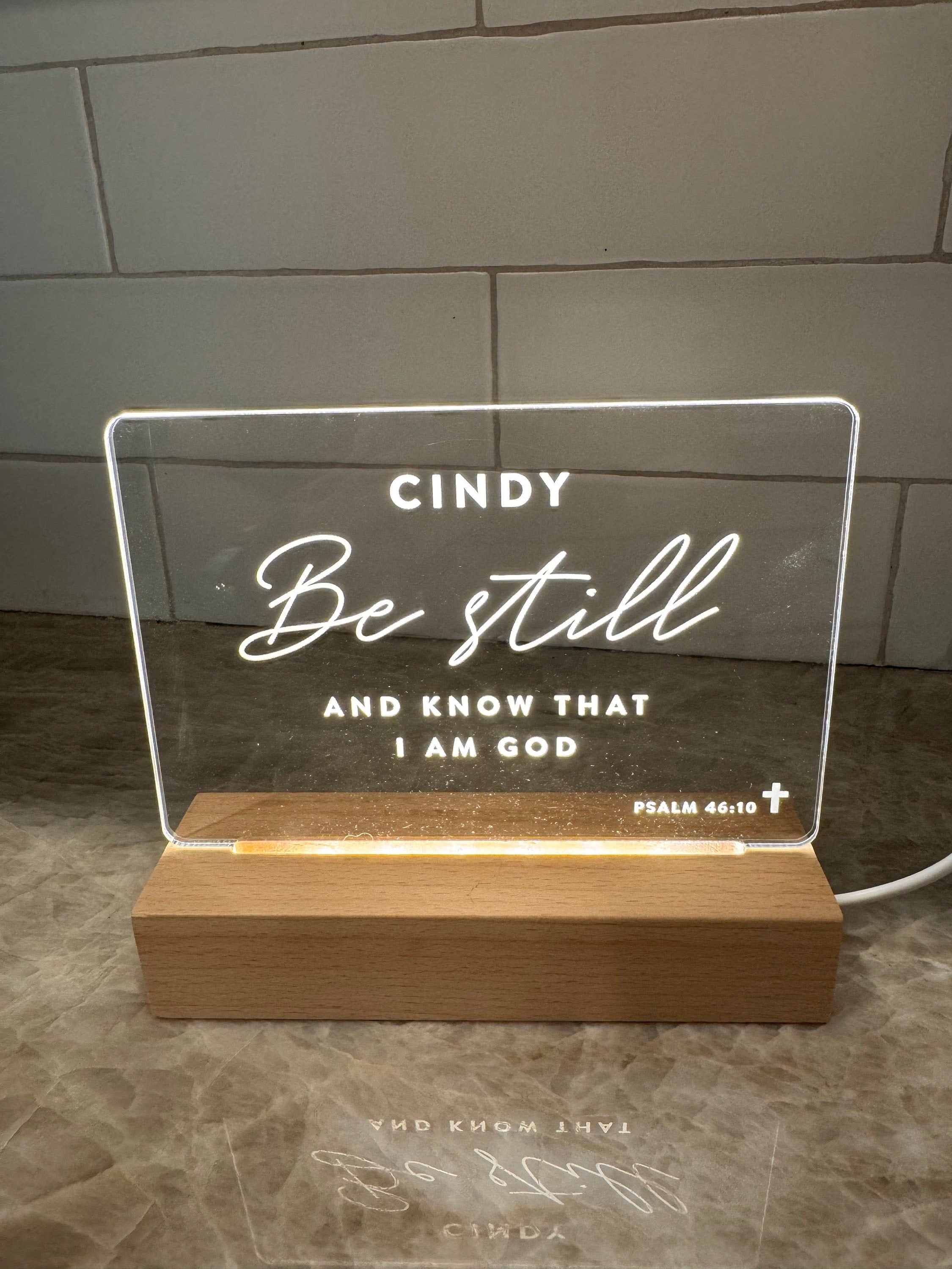 Bible Verse LED Light • Custom LED Night Light • Favorite Bible Verse • LED Frame • New Home Gift • Christmas Gift Christian • BVL01