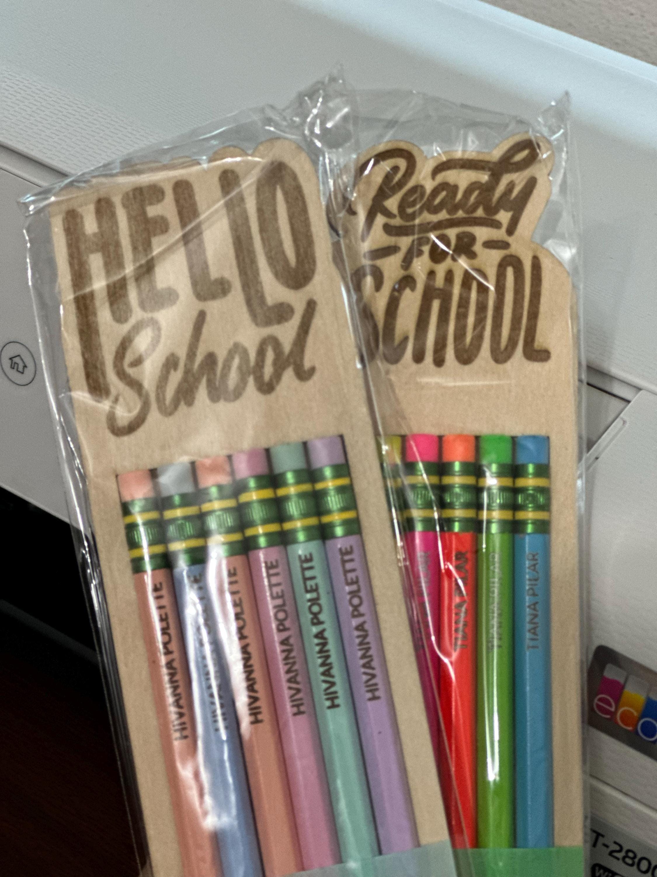 Personalized Pencils Gift Set, Ticonderoga Pencils, Pack Of 6, Engrave Your Name, Starting School Back to School Gift, School Supplies