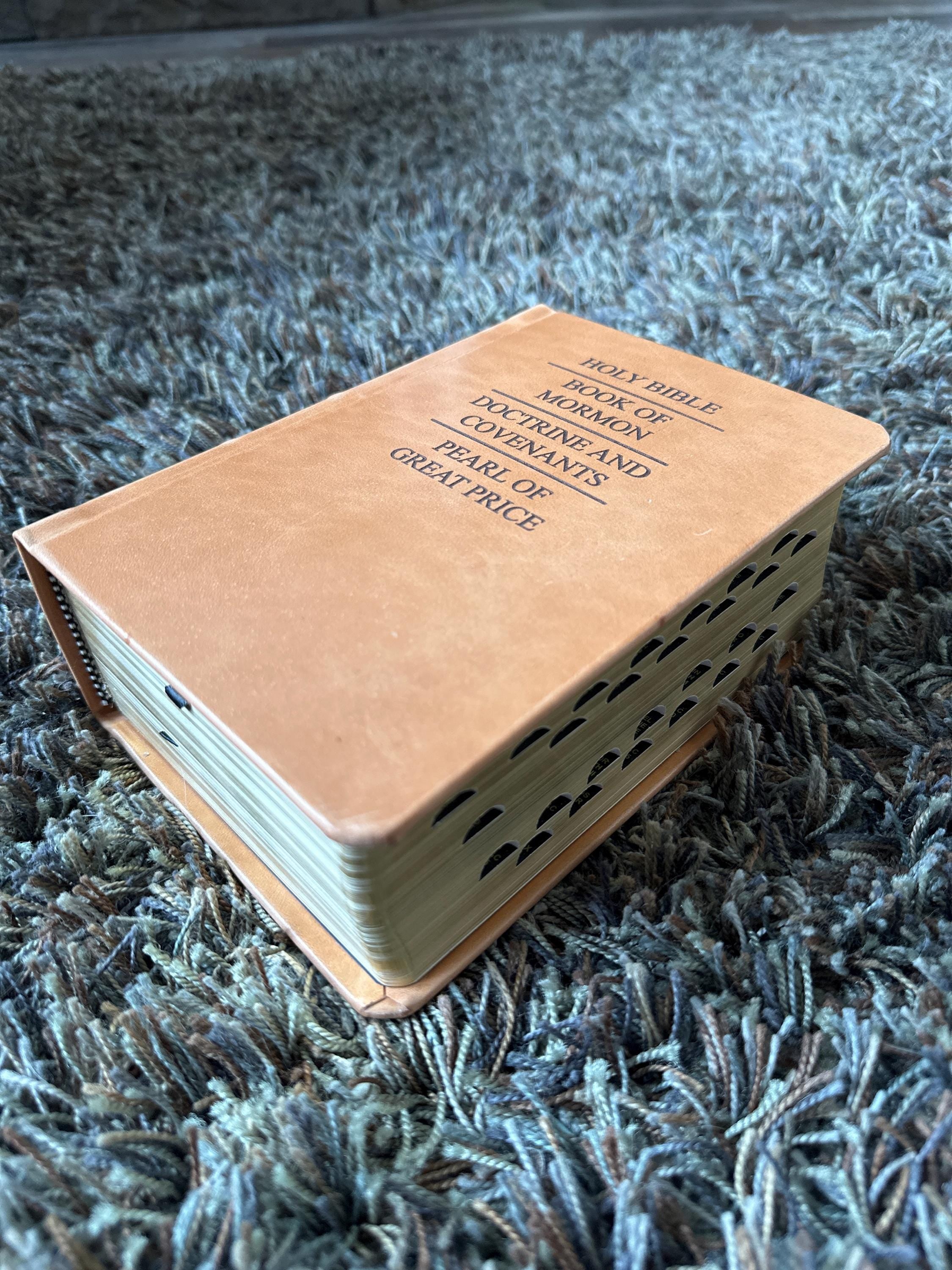 LDS Quad Leather Book of Mormon Triple Combination Holy Bible Leather LDS Scriptures Gift for Missionary Gift Called to Serve Come Follow Me