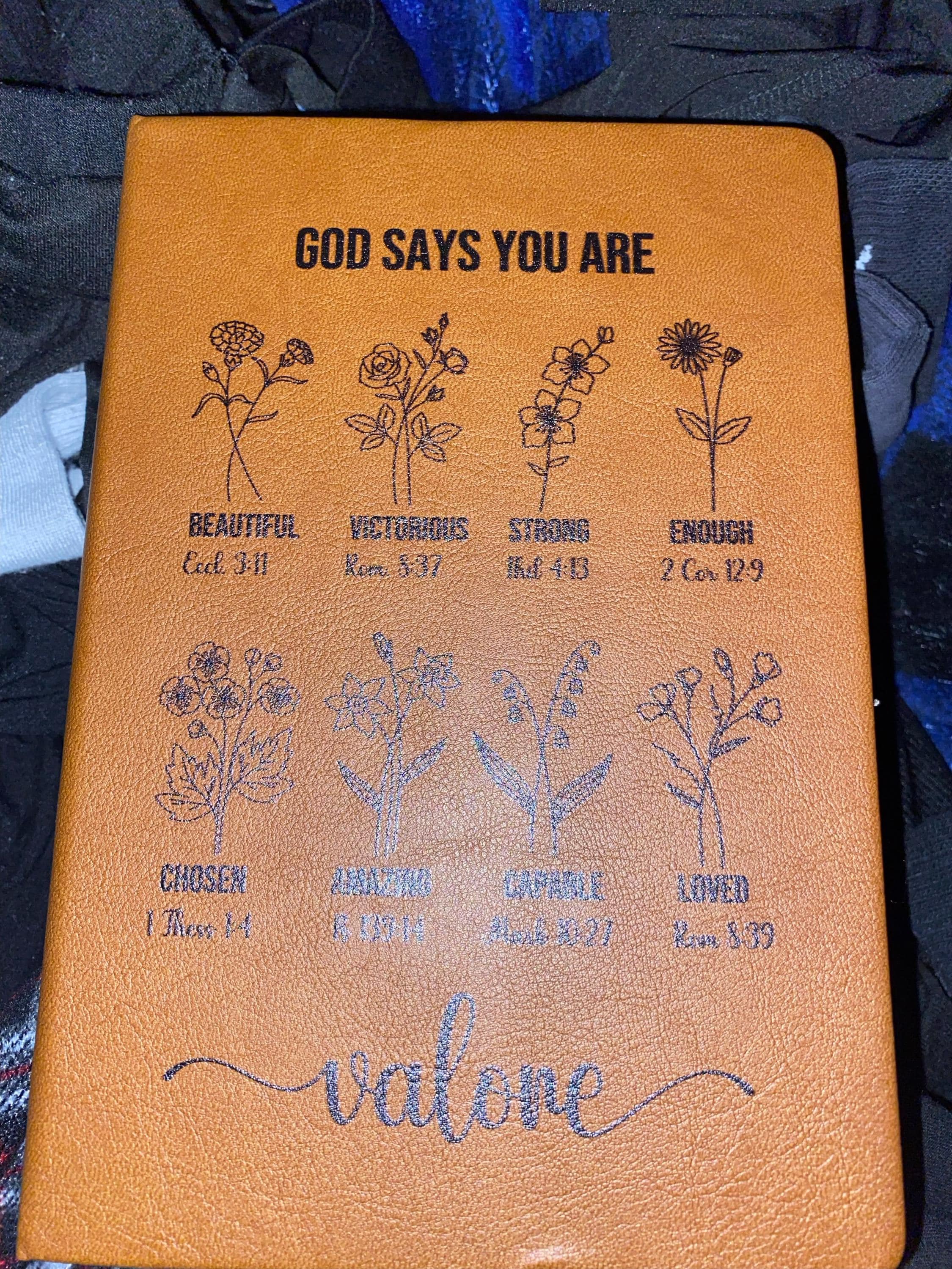 Personalized Prayer Journal For Women Custom Positive Affirmations Journal Christian Gift Religious Gift for Girls Journal God Says You Are