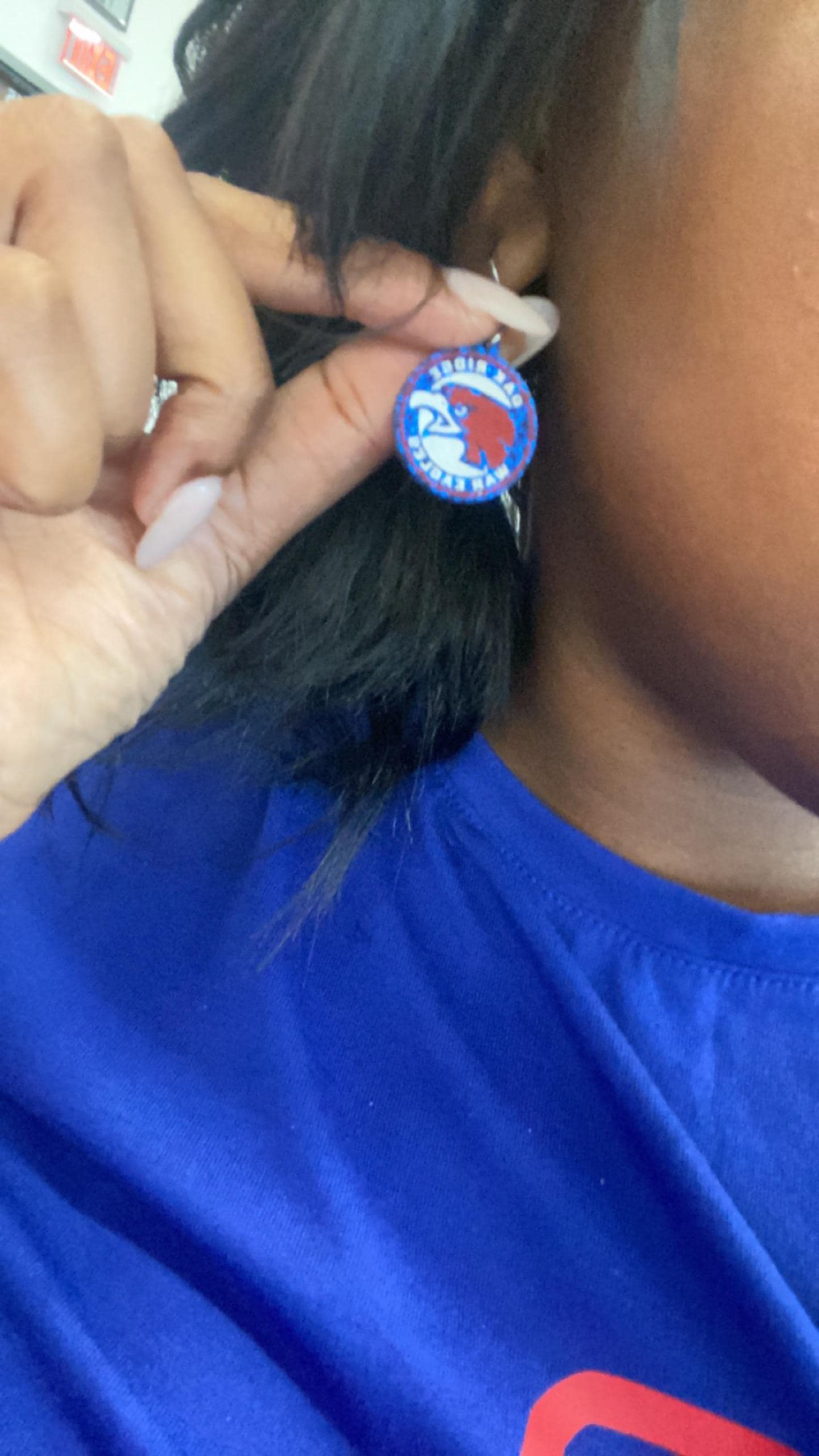 Custom School Mascot/Logo Laser Cut Painted Dangle Earrings | High School | College | Band | Cheer | Booster | Fundraiser