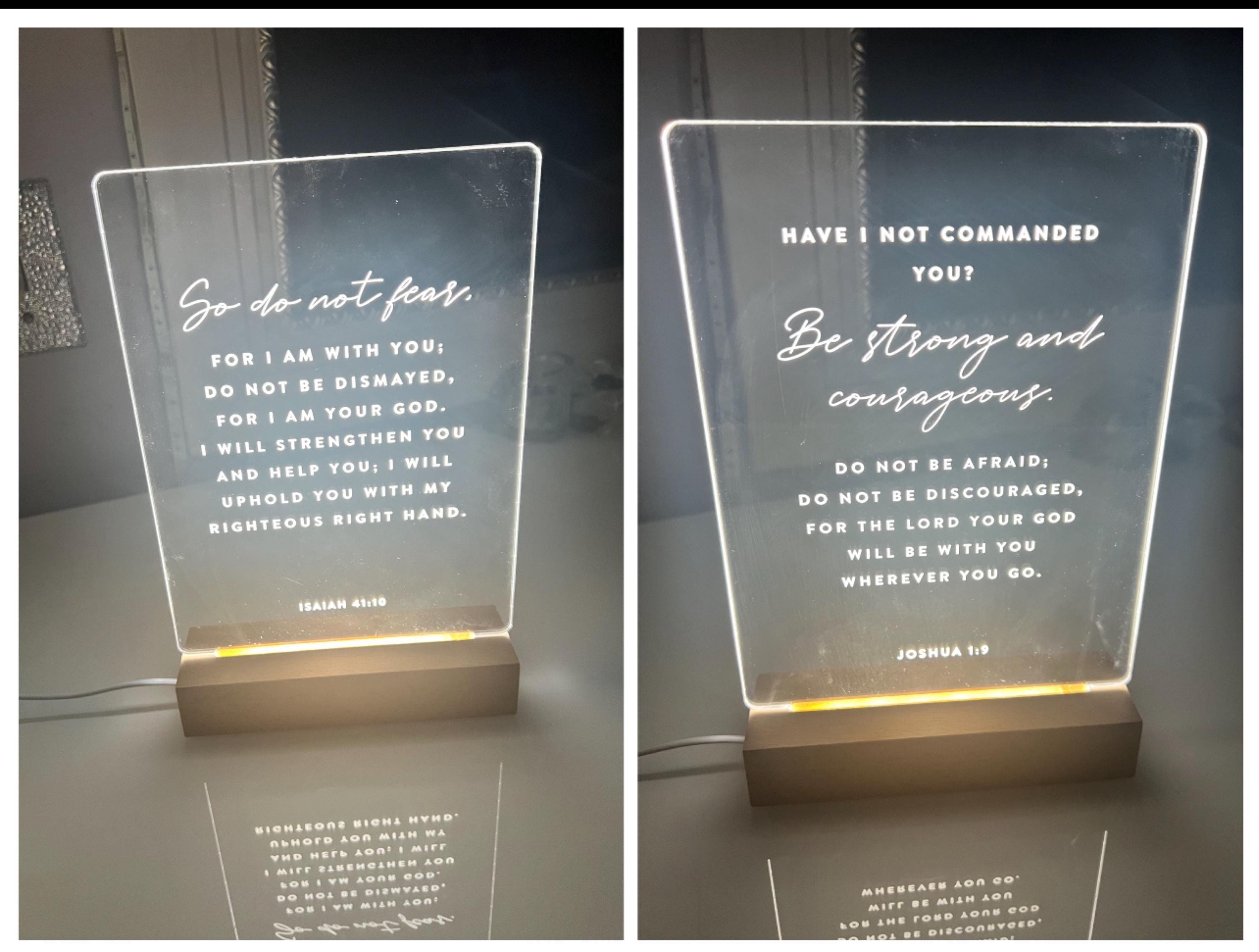 Bible Verse LED Light • Custom LED Night Light • Favorite Bible Verse • LED Frame • New Home Gift • Christmas Gift Christian • BVL01