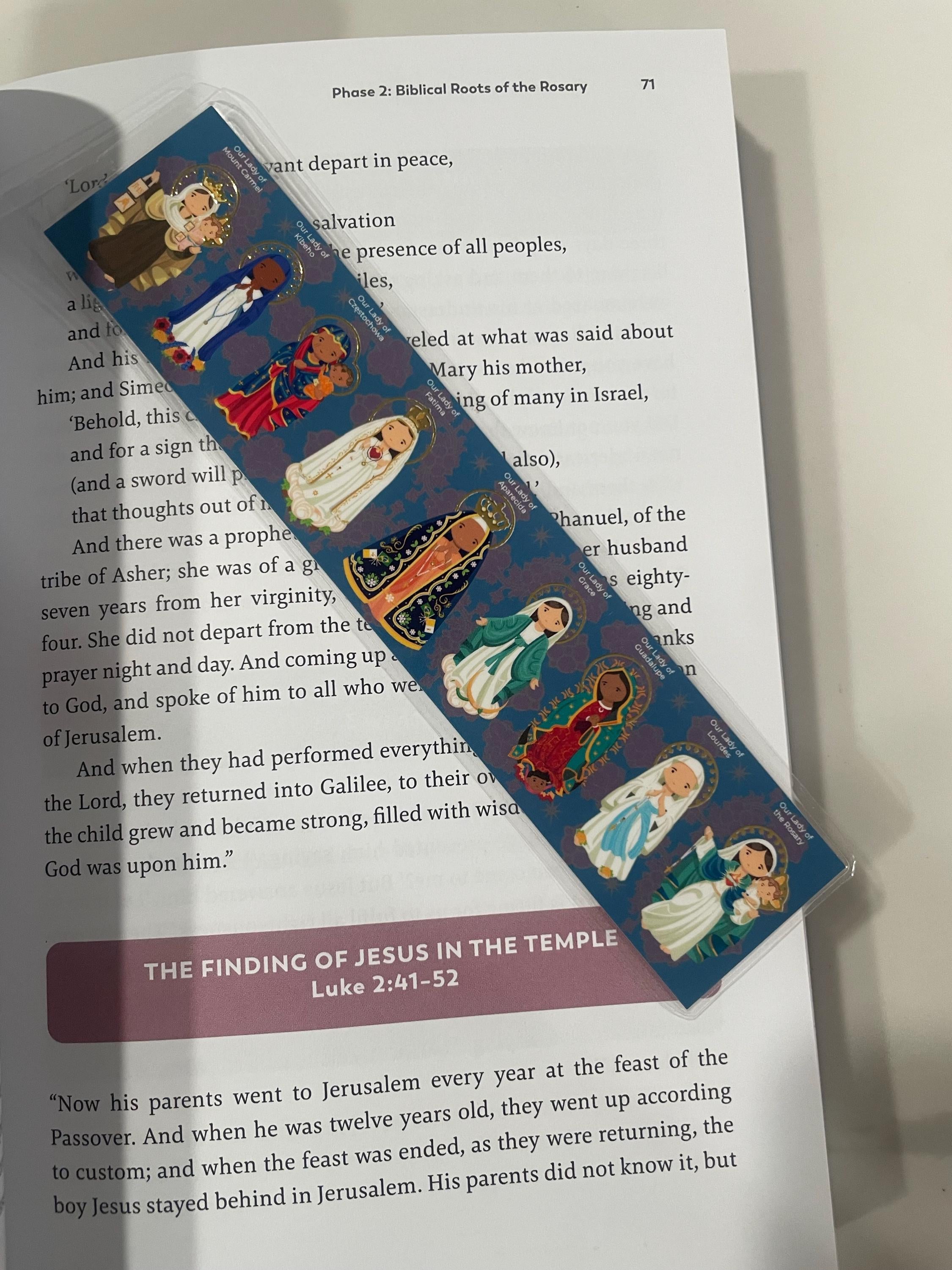 Catholic Marian Bookmark | Our Lady Bookmark | Catholic Gift Marian Bookmark | Blessed Mother Devotional | Catholic Book Club | Faith Gift