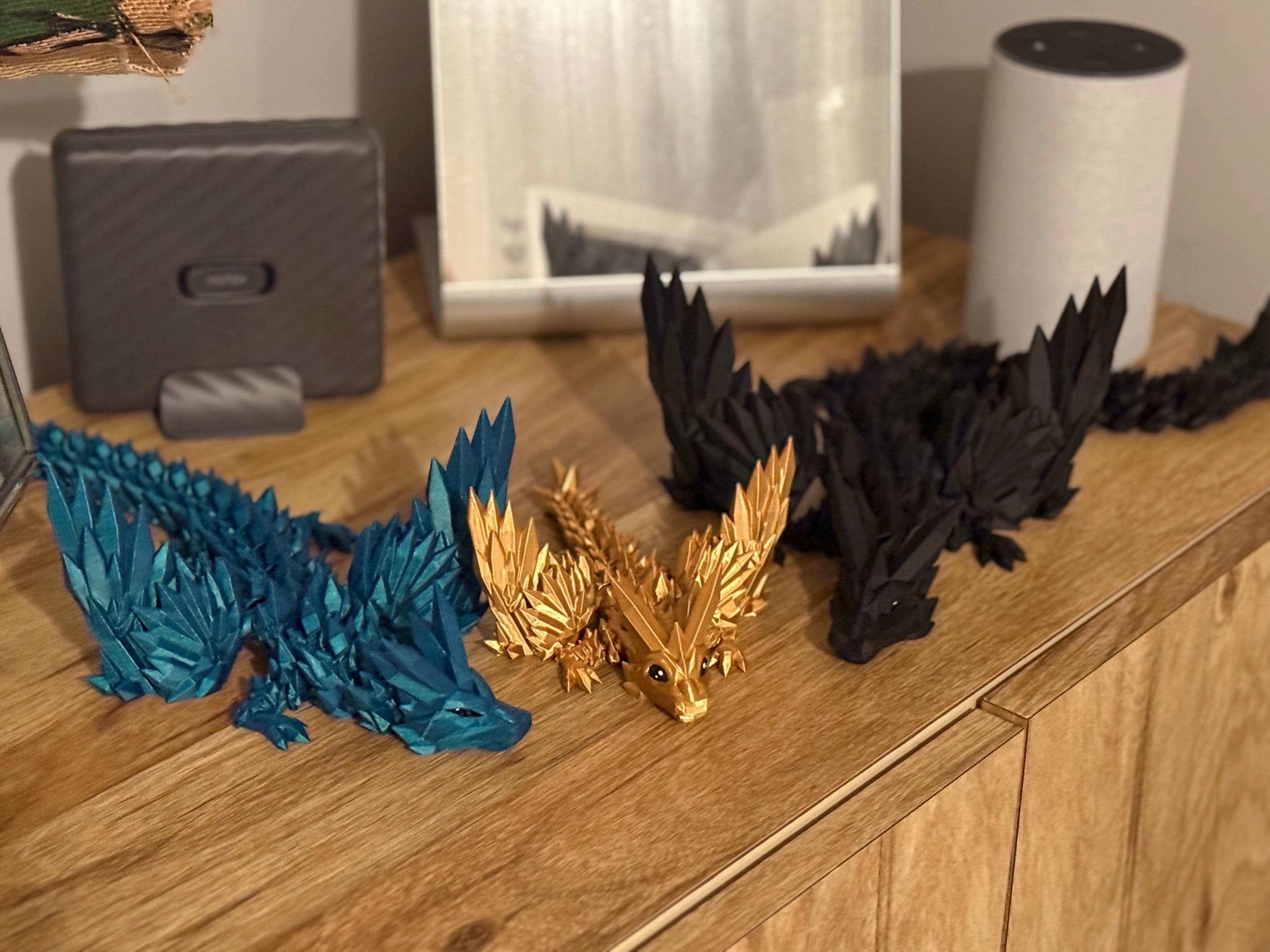 3D Printed Dragon | Articulated Fourth Wing Inspired Dragons | Bookshelf Decor | Fidget Spinner | Tairn Sgaeyl Andarna | Reader Gift Idea