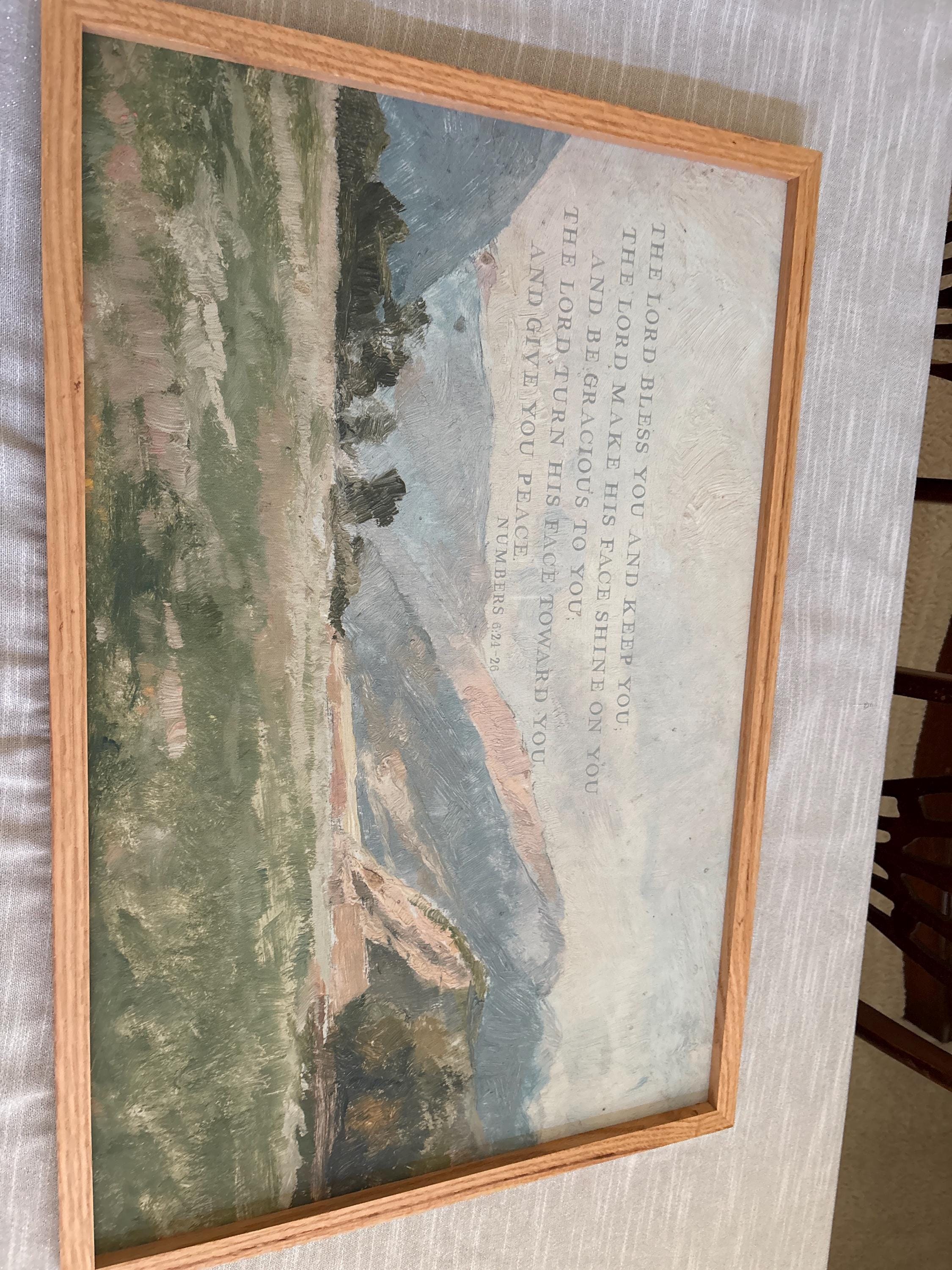 Christian Wall Art | Bible Verse Wall Art | May The Lord Bless You And Keep You | The Blessing Kari Jobe Canvas Wall Art Print  | F570