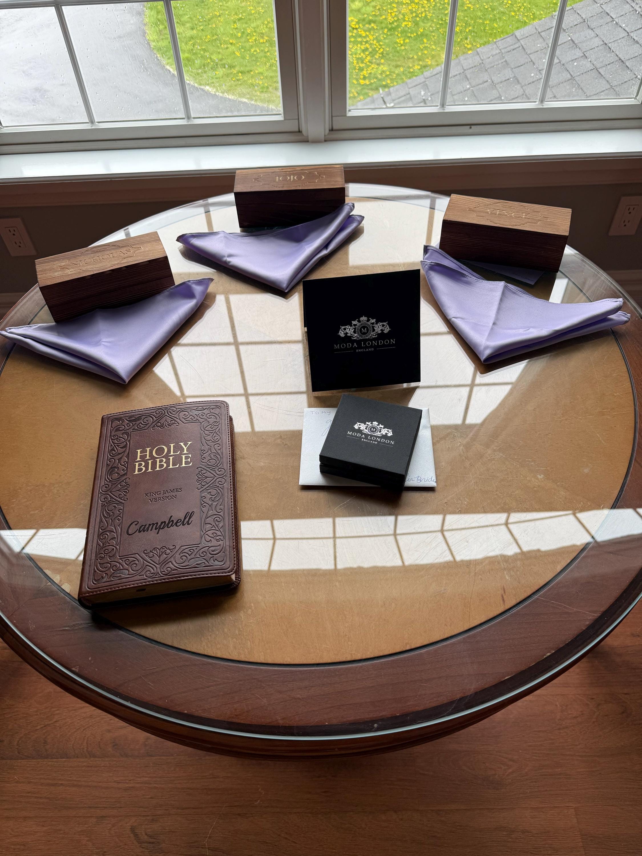 Personalized KJV BIBLE Name Christian Baptism Gift for Him Dad Men Her Mom Women Communion Catholic Confirmation Birthday Custom Engraved