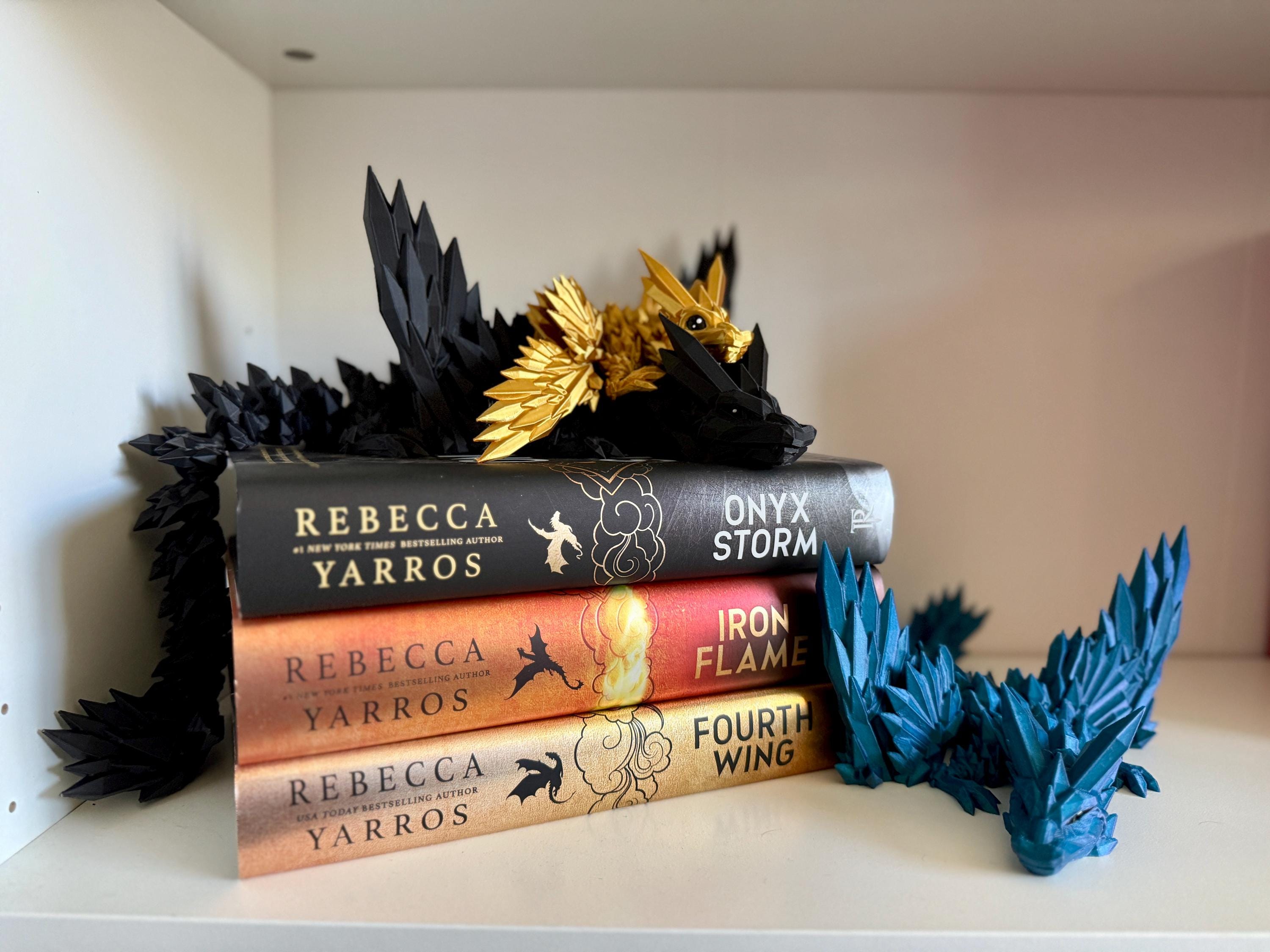 3D Printed Dragon | Articulated Fourth Wing Inspired Dragons | Bookshelf Decor | Fidget Spinner | Tairn Sgaeyl Andarna | Reader Gift Idea