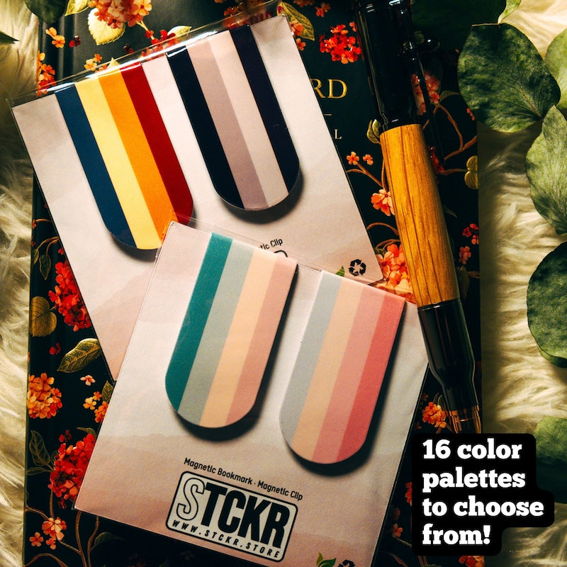 2 pc Magnetic Bookmark | Magnetic Clip | Color Palette Collection | Book Accessories | Minimalist | Book Lover | Birthday Gift | Gift Ideas