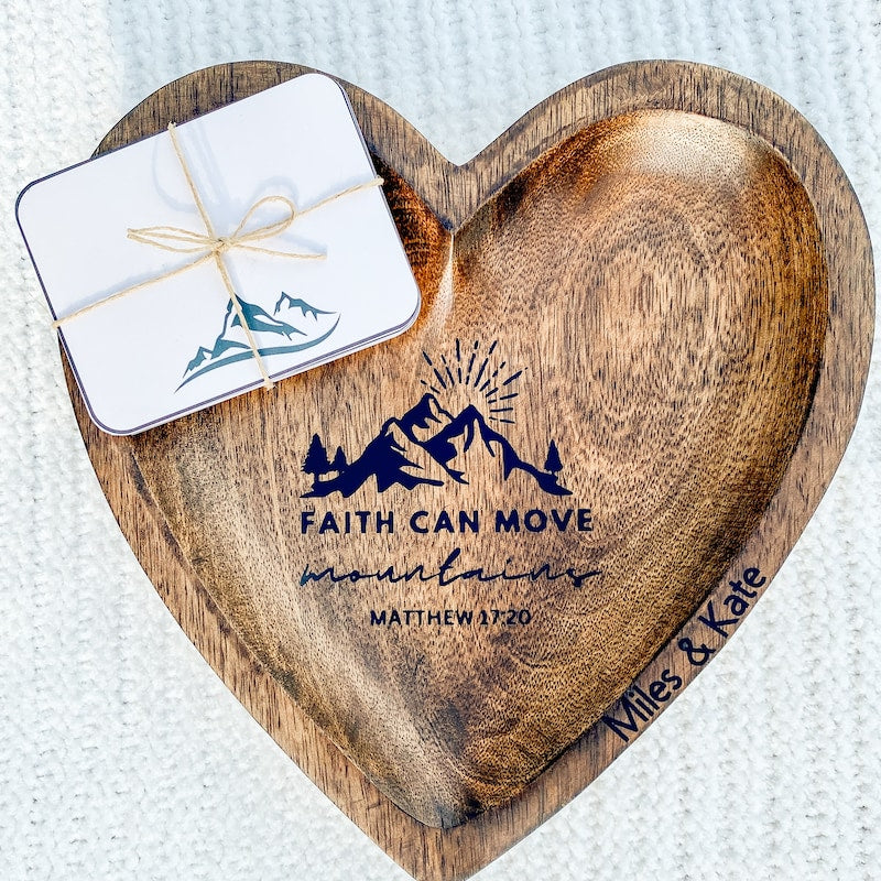 Scripture Bowl Personalized Wood Prayer Card Bowl Blessing Bowl Christian Gift Bible Verse Gift Housewarming Gift Wedding Gift Encouragement