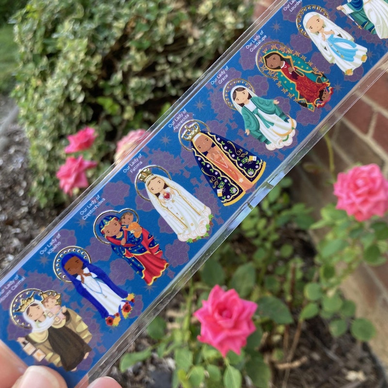 Catholic Marian Bookmark | Our Lady Bookmark | Catholic Gift Marian Bookmark | Blessed Mother Devotional | Catholic Book Club | Faith Gift