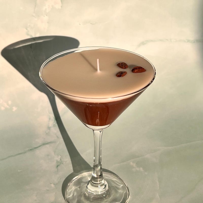 Espresso Martini Candle Realistic, 9oz Coffee Candle, Birthday/Christmas/Wedding Gift for Her/Espresso Martini Lovers/Coffee Lovers