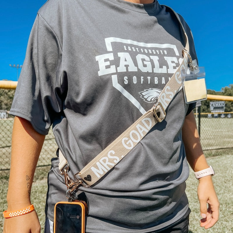 Teacher Crossbody Strap / Teacher Custom Gift / Teacher Badge Holder / Cell Phone Sling / Crossbody Phone Strap  / Teacher Accessories