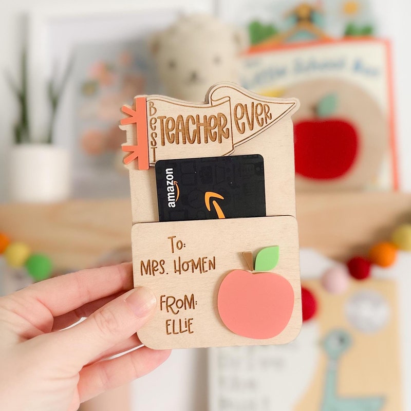 Teacher Gift Card Holder Teacher Gift Teacher Appreciation Gift Gift Card Holder