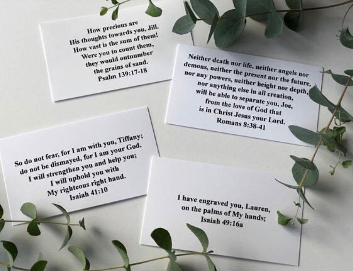 Personalized Scripture Cards, Encouragement Cards, Inspirational Cards, Encouragement Gift, Encouraging, Bible,Christian Gift, Catholic Gift