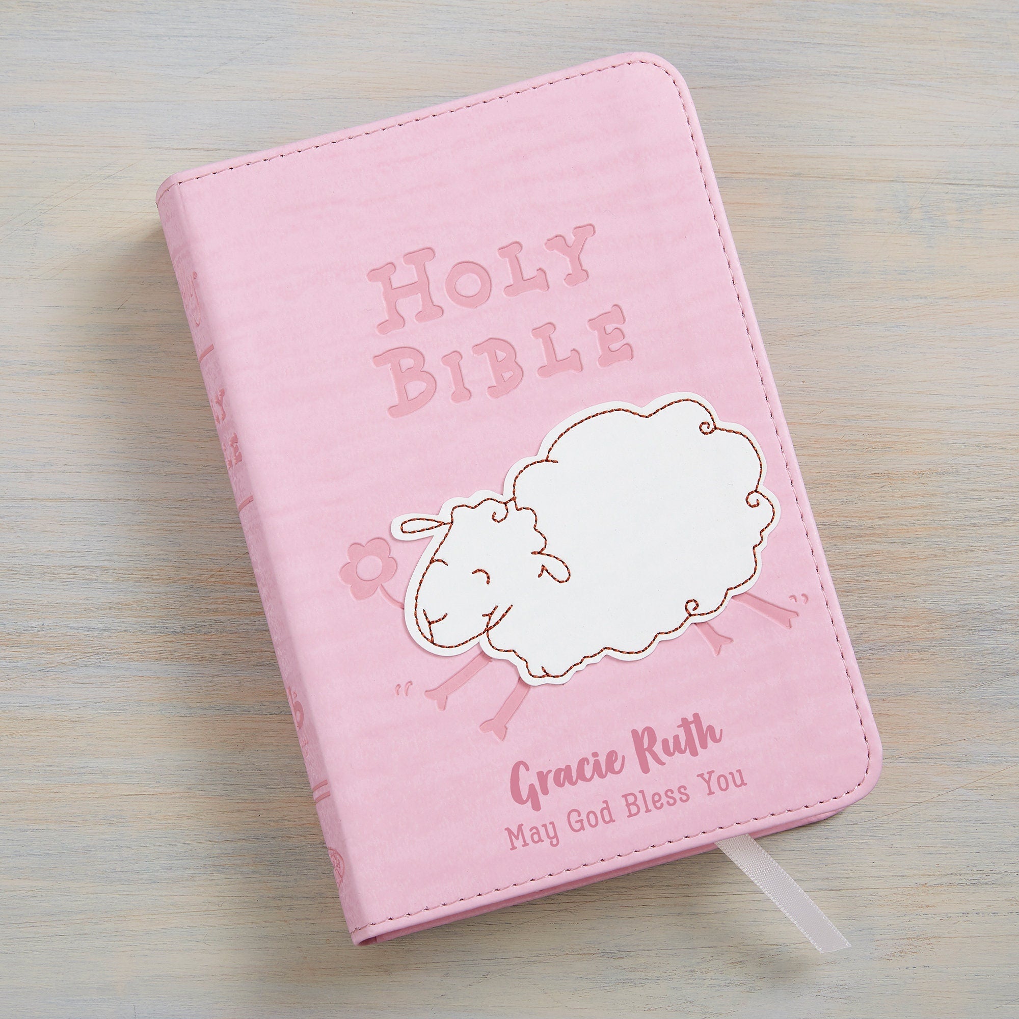 Woolly Lamb Personalized Children's Bible, Religious Gifts, Children's Religious Gifts, Kids Bibles