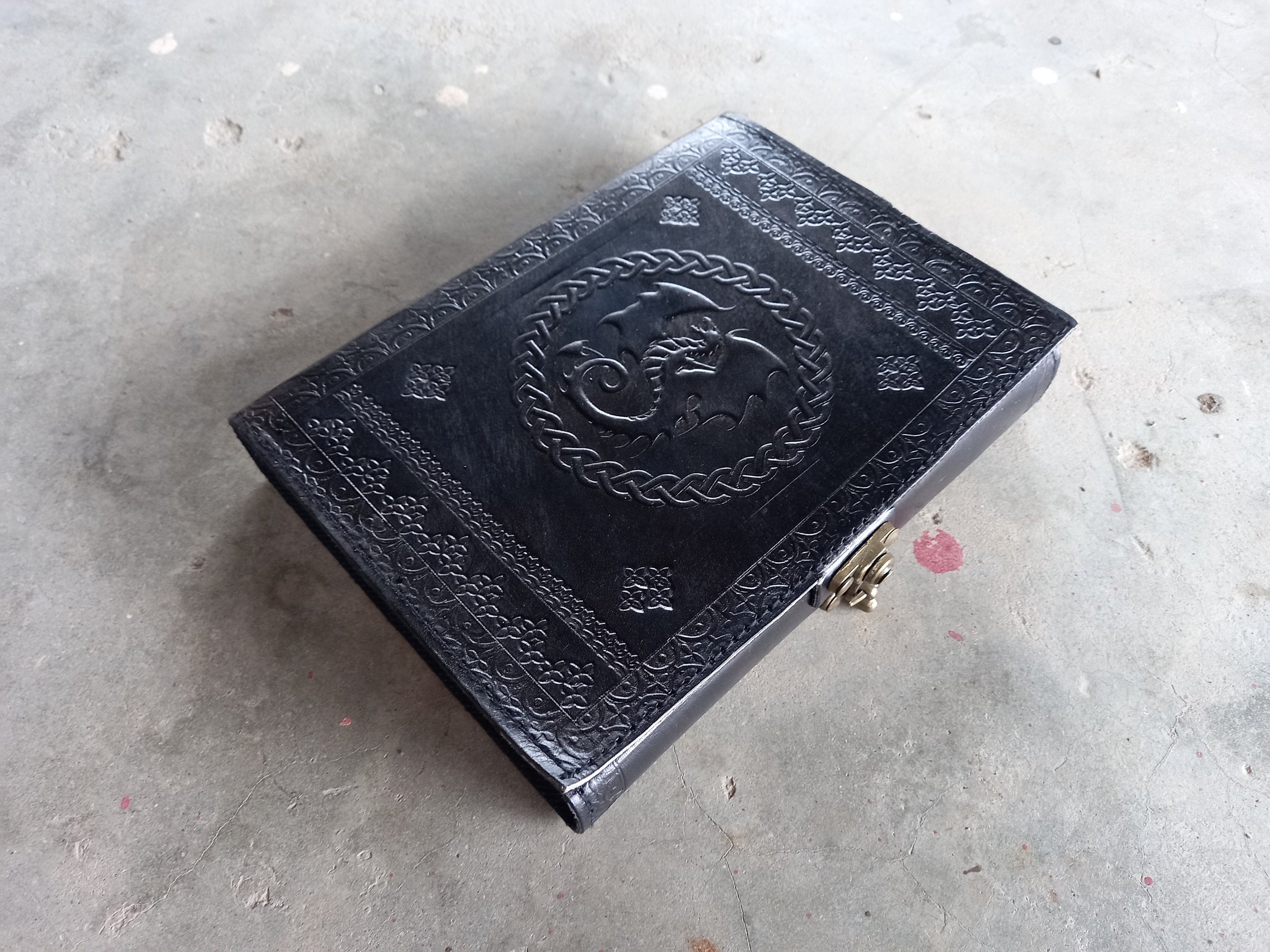 Celtic Dragon Leather Journal, Dragon Leather Notebook, Handmade Leather Journal, Dragon Journal Writing Notebook for Men & Women
