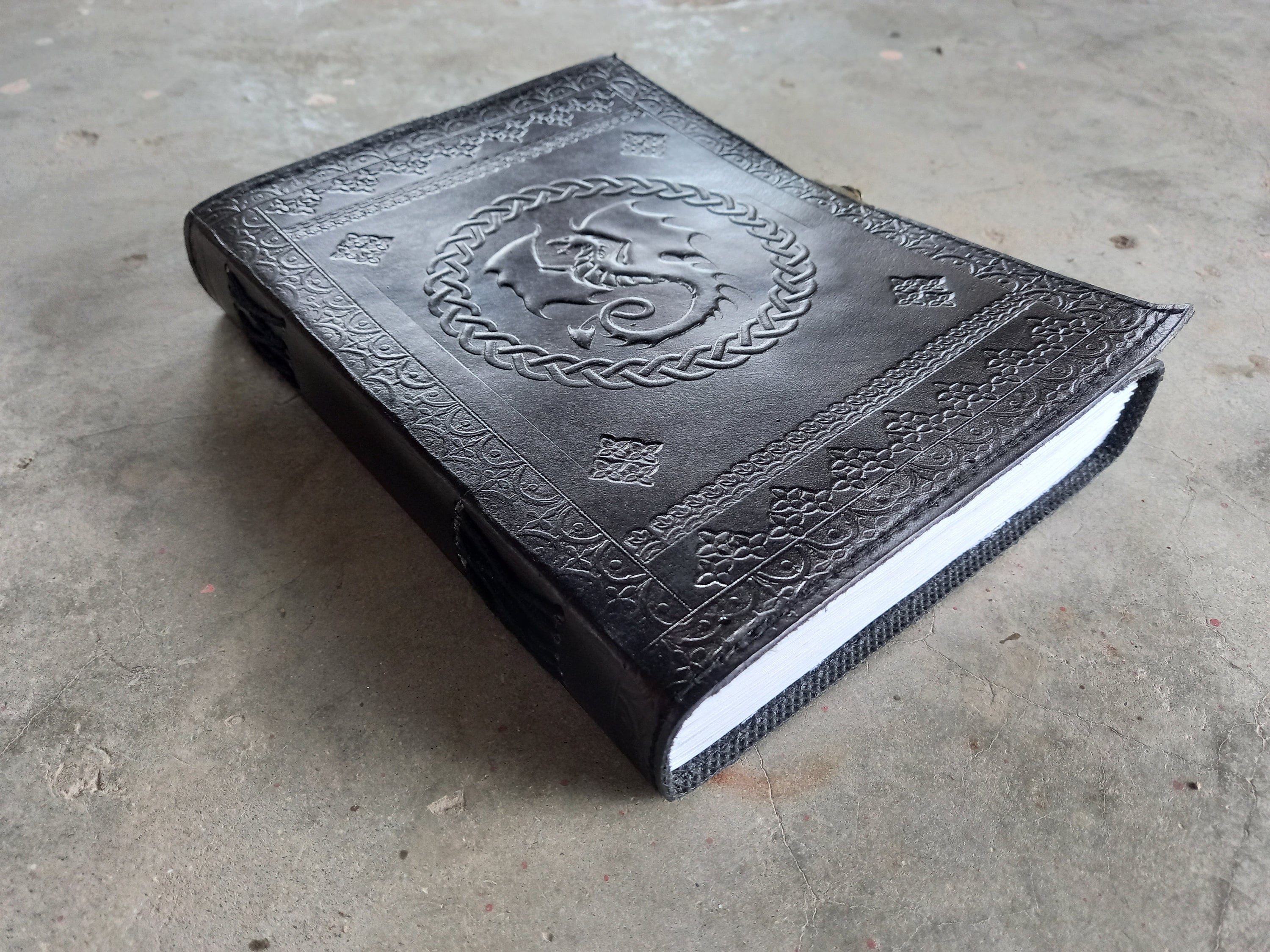 Celtic Dragon Leather Journal, Dragon Leather Notebook, Handmade Leather Journal, Dragon Journal Writing Notebook for Men & Women