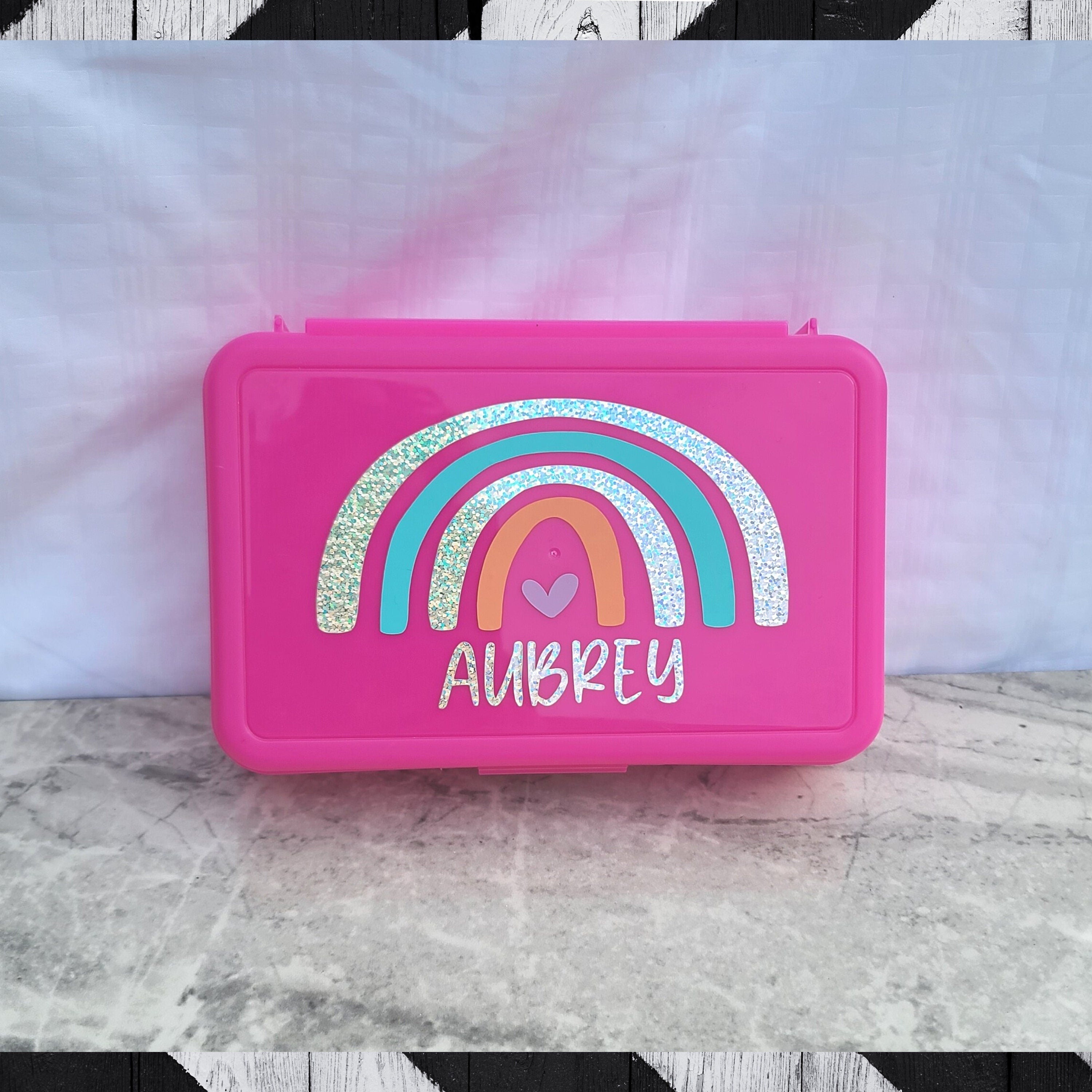 Back To School Pencil Case, Personalized Pencil Box, Girls School Supplies, Monogram Pencil Box, Personalized Storage Box