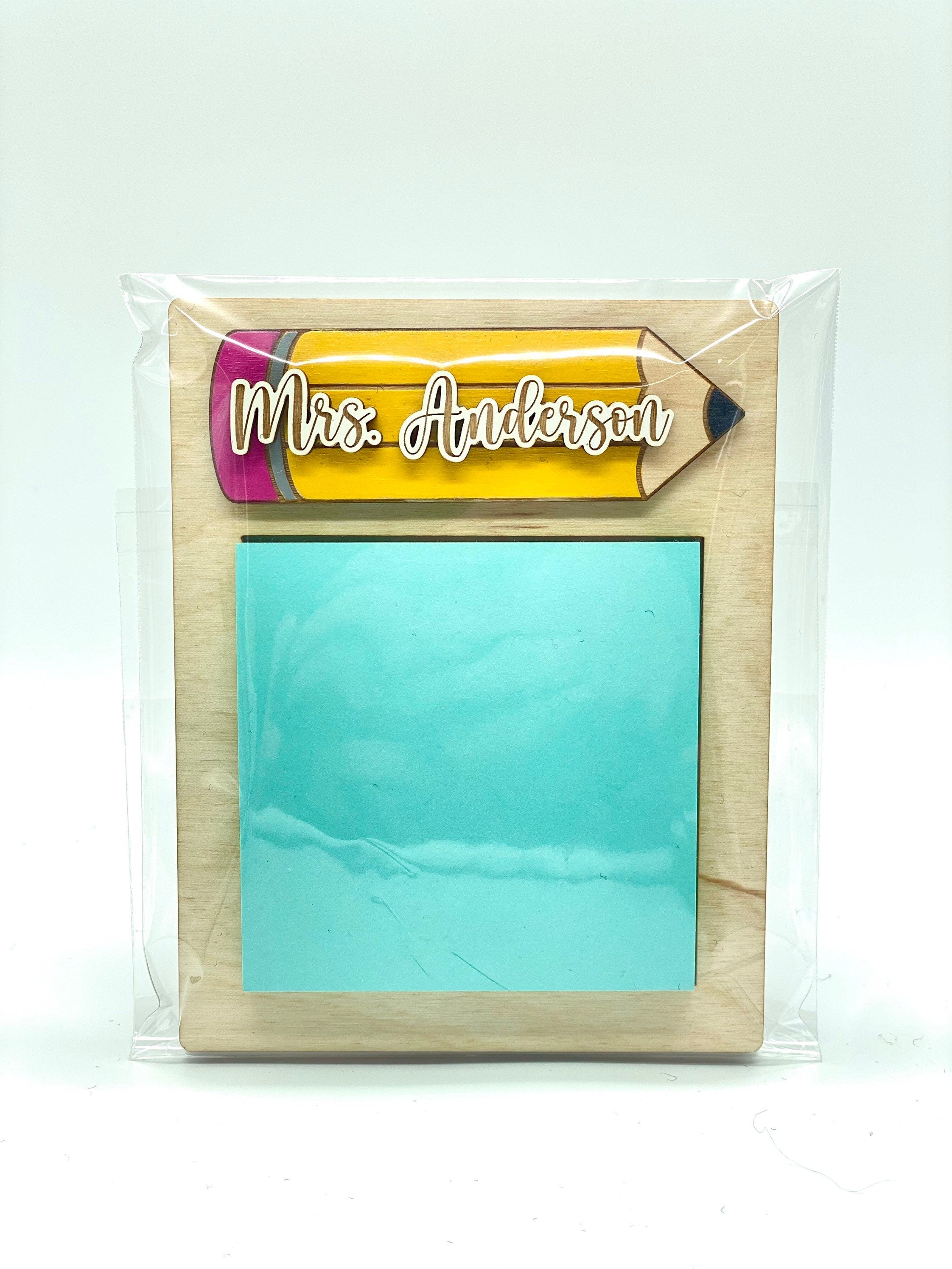Teacher Sticky Note Pad Holder Gift | Personalized Teacher Name Gift | Student Gift For Teacher | Teacher Gift | Teacher End of Year Gift