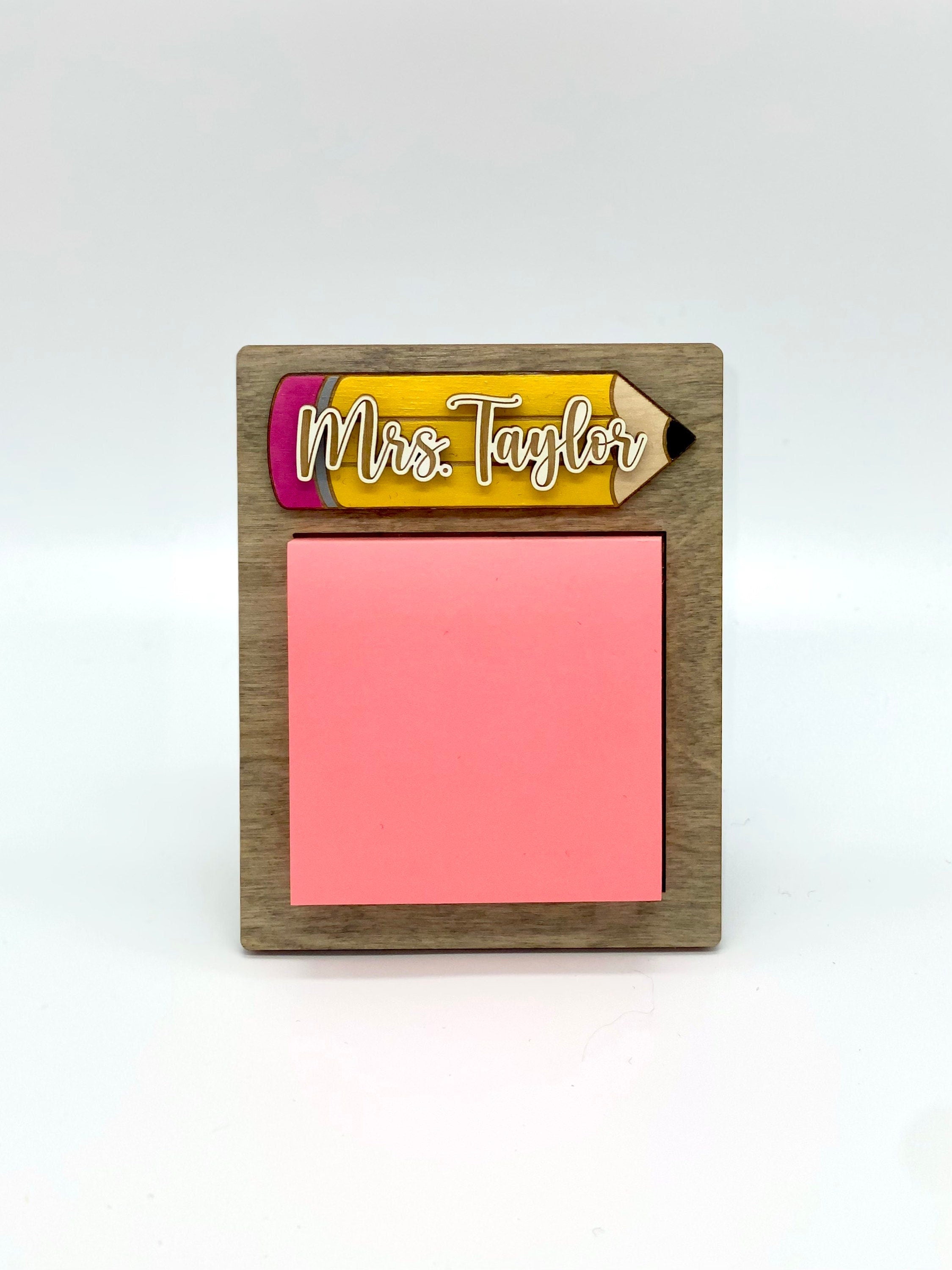 Teacher Sticky Note Pad Holder Gift | Personalized Teacher Name Gift | Student Gift For Teacher | Teacher Gift | Teacher End of Year Gift