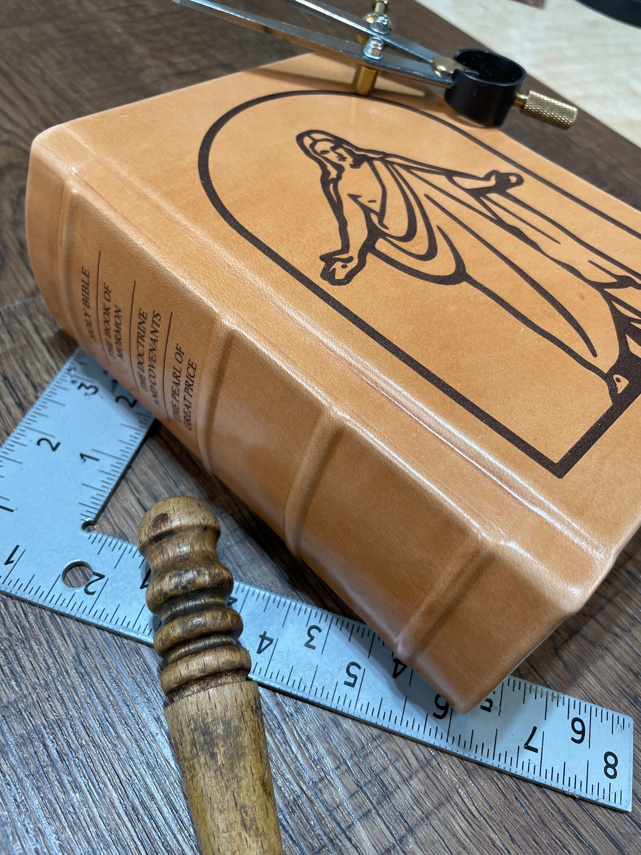 LDS Quad Leather Book of Mormon Triple Combination Holy Bible Leather LDS Scriptures Gift for Missionary Gift Called to Serve Come Follow Me