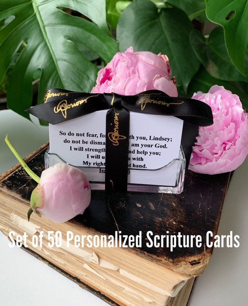 Personalized Scripture Cards, Encouragement Cards, Inspirational Cards, Encouragement Gift, Encouraging, Bible,Christian Gift, Catholic Gift