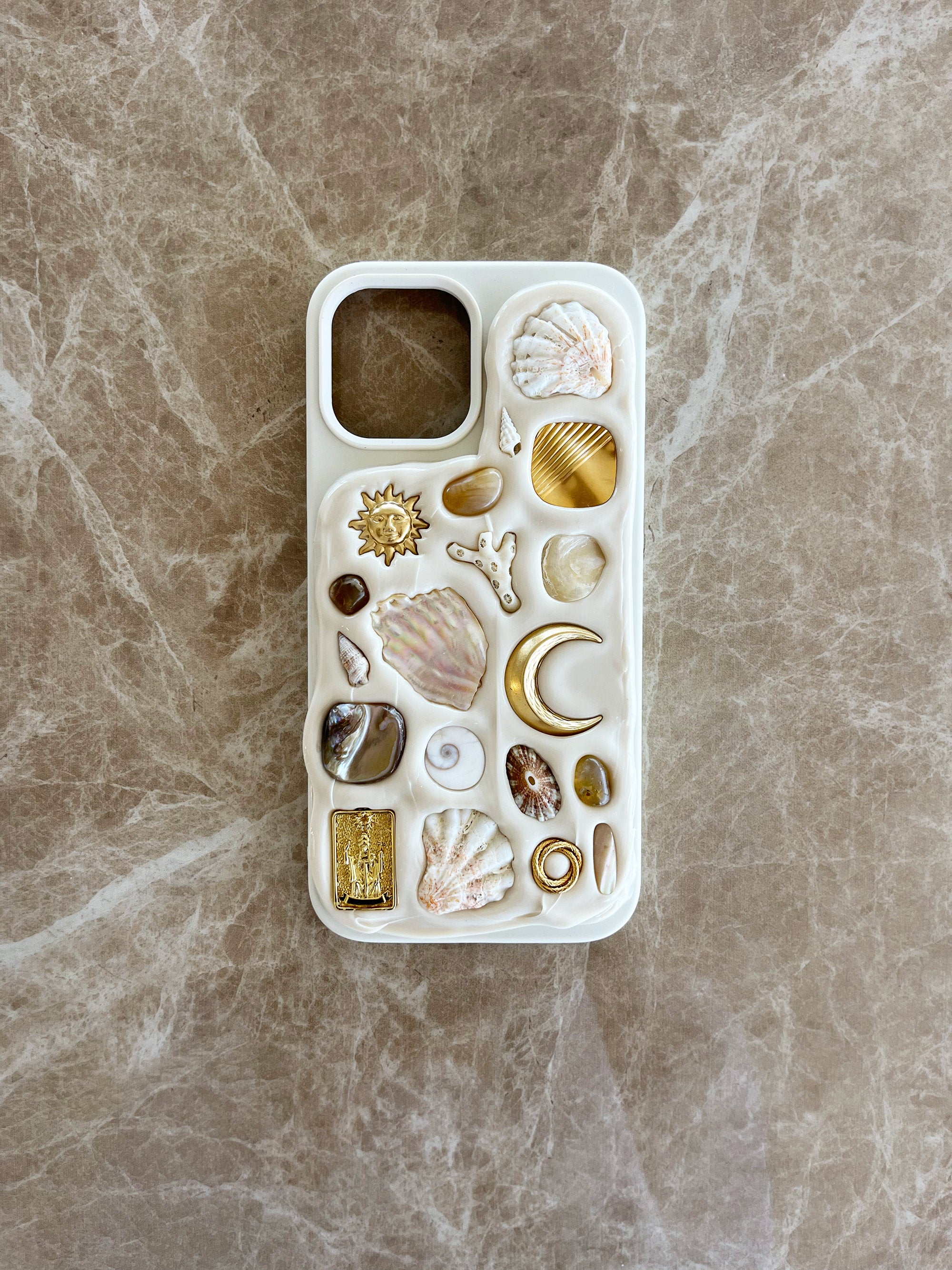 Celestial Shell Stone Mosaic Decoden Phone Case