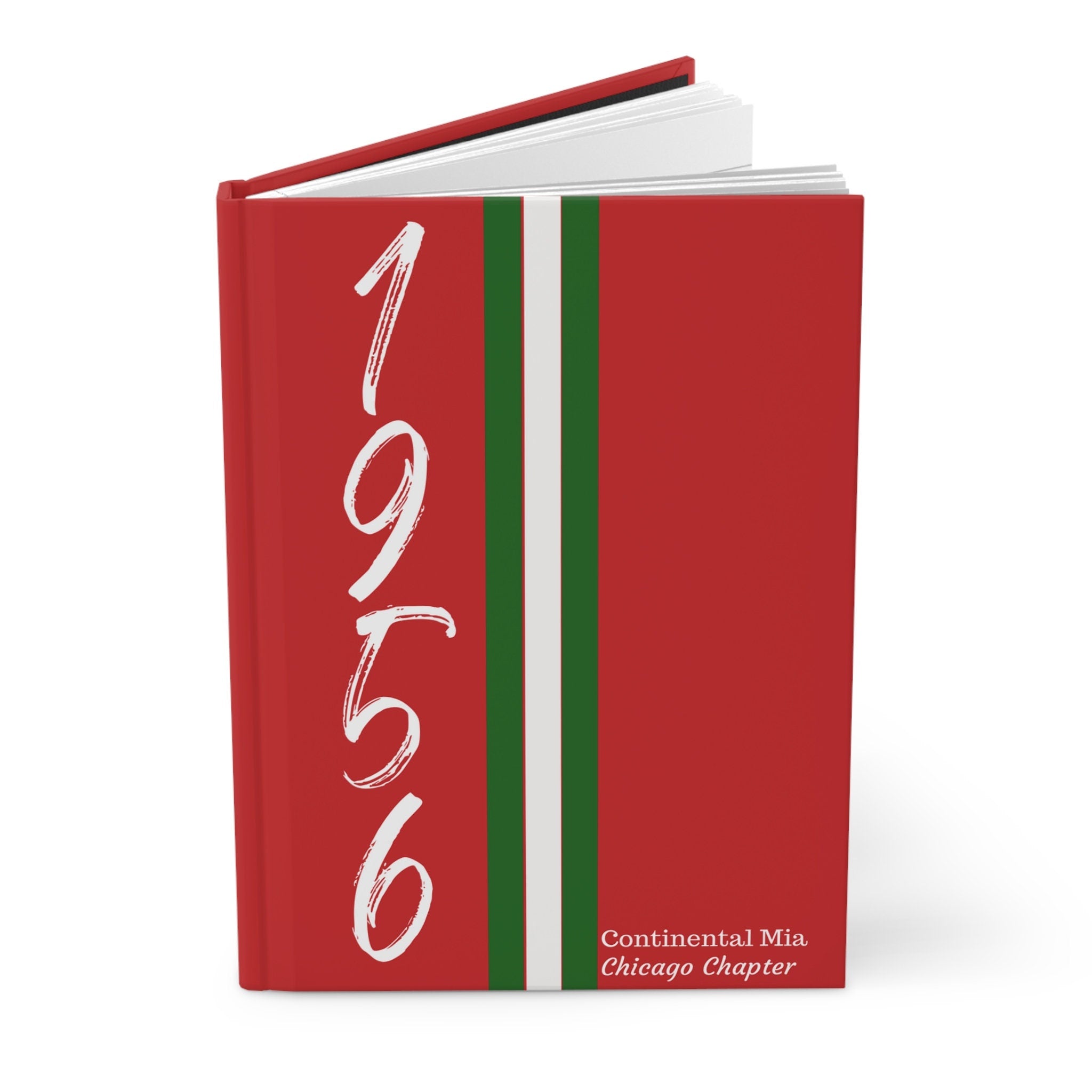 Personalized Continental Societies 1956 Jersey (Red Cover) Hardcover Journal Matte | Diary | 1956 | Sorority Gifts