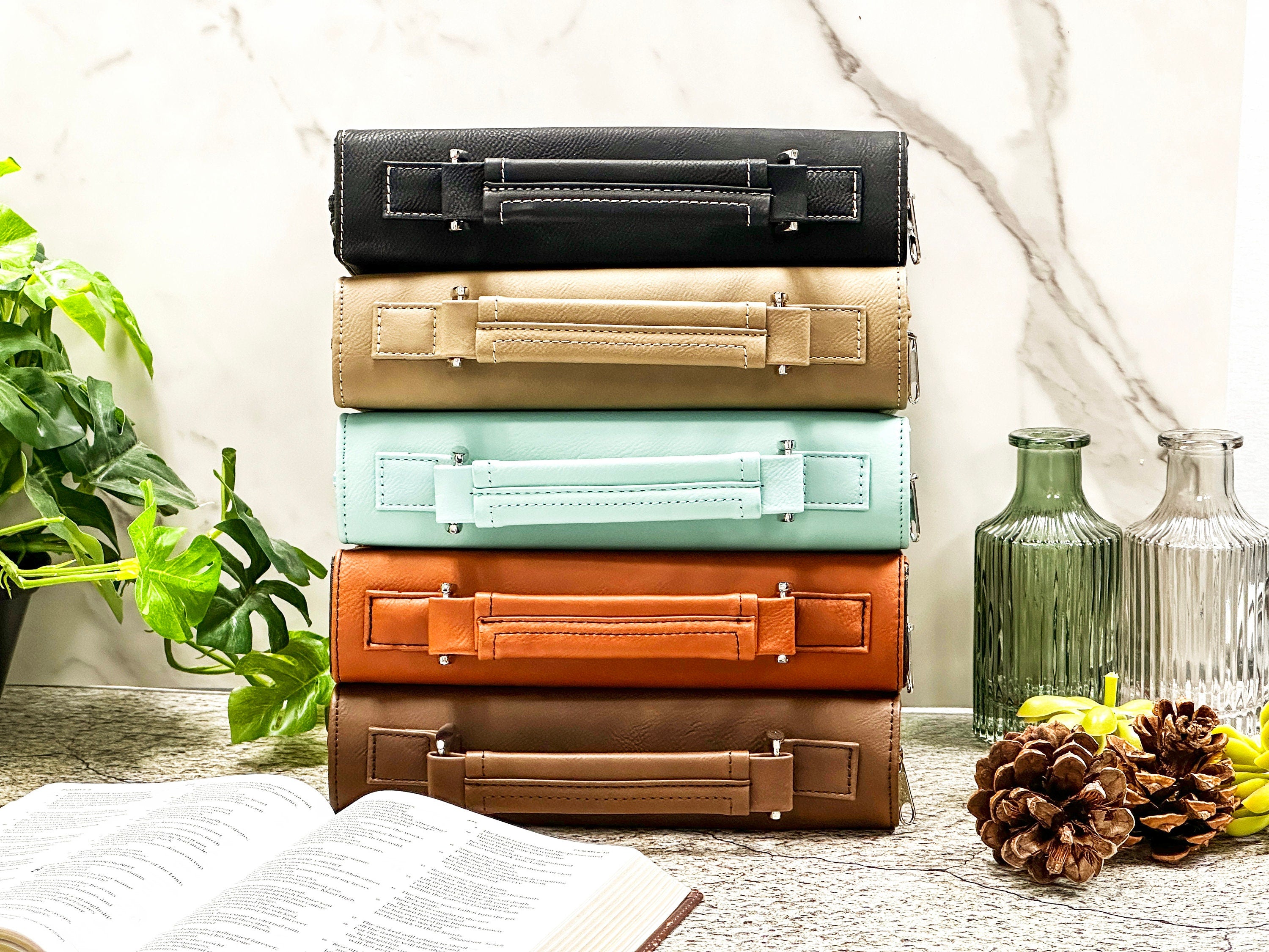 Personalized Bible Cover, Monogram Engraved Leather Bible Cover, Custom Cover For Bible, Religious Gifts, Gifts For Grandma, Christmas Gift