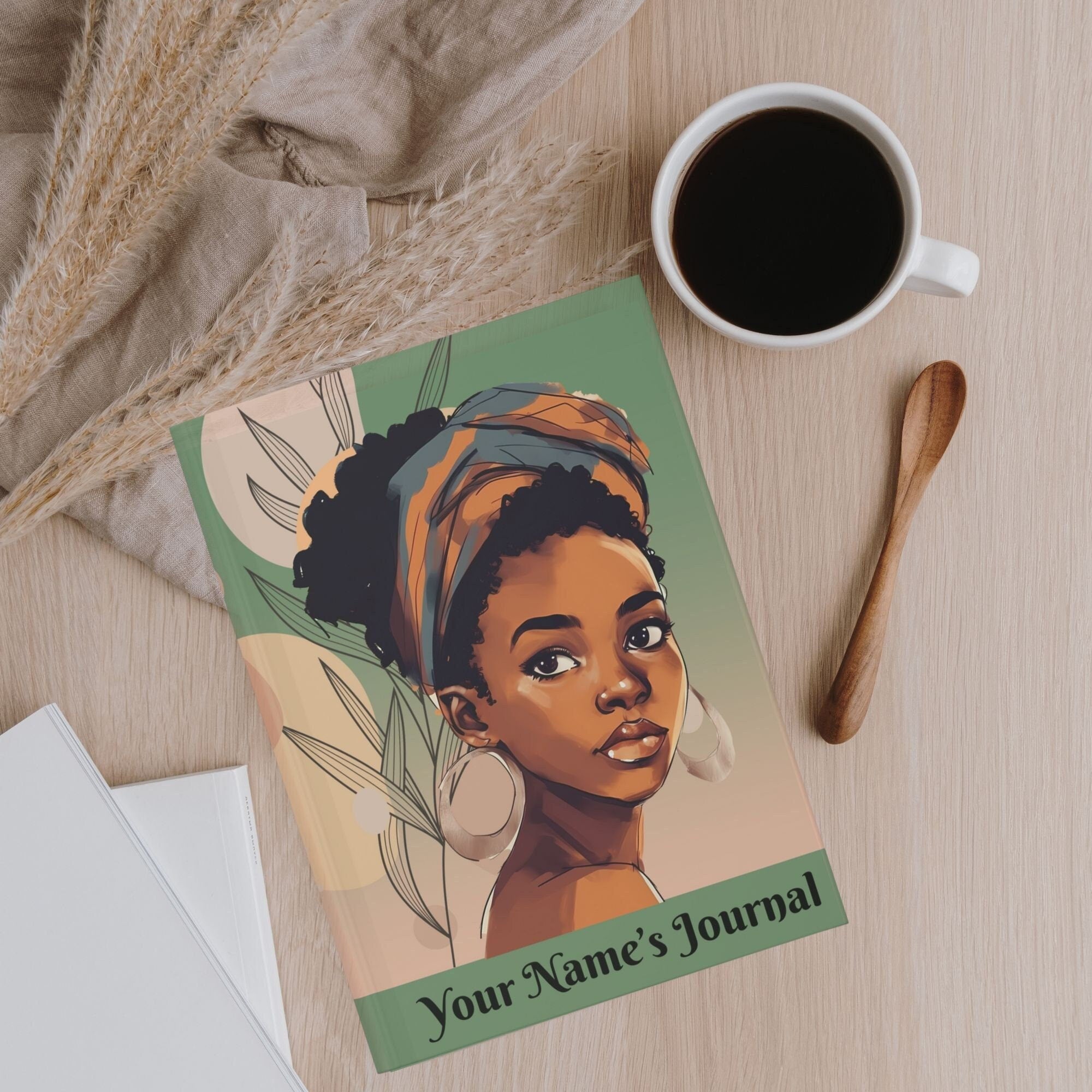 Personalized Journal, African American Journals, Gift for Black Woman, Affirmation Journal, Black Girl School Notebook, Black Girl Diary