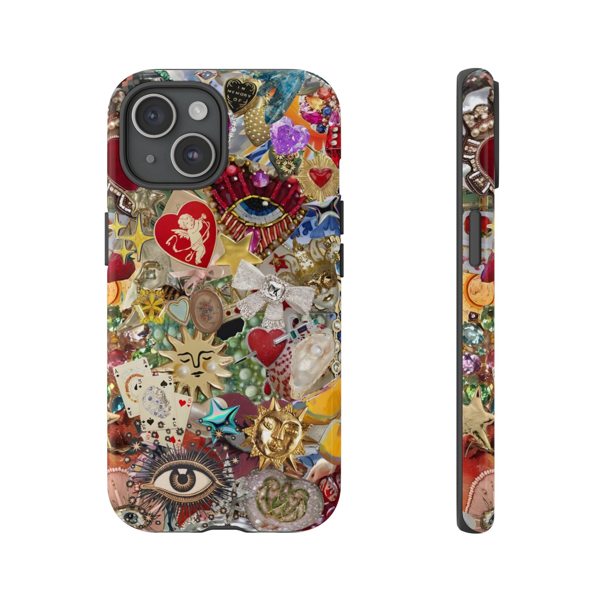 Vintage Mosaic Charm Phone Case, Mosaic Tiles Case, Mosaic Art, iPhone 15 14 13 12 11 Pro Max 8 Plus X, Samsung Galaxy S23 S22 S20 Ultra