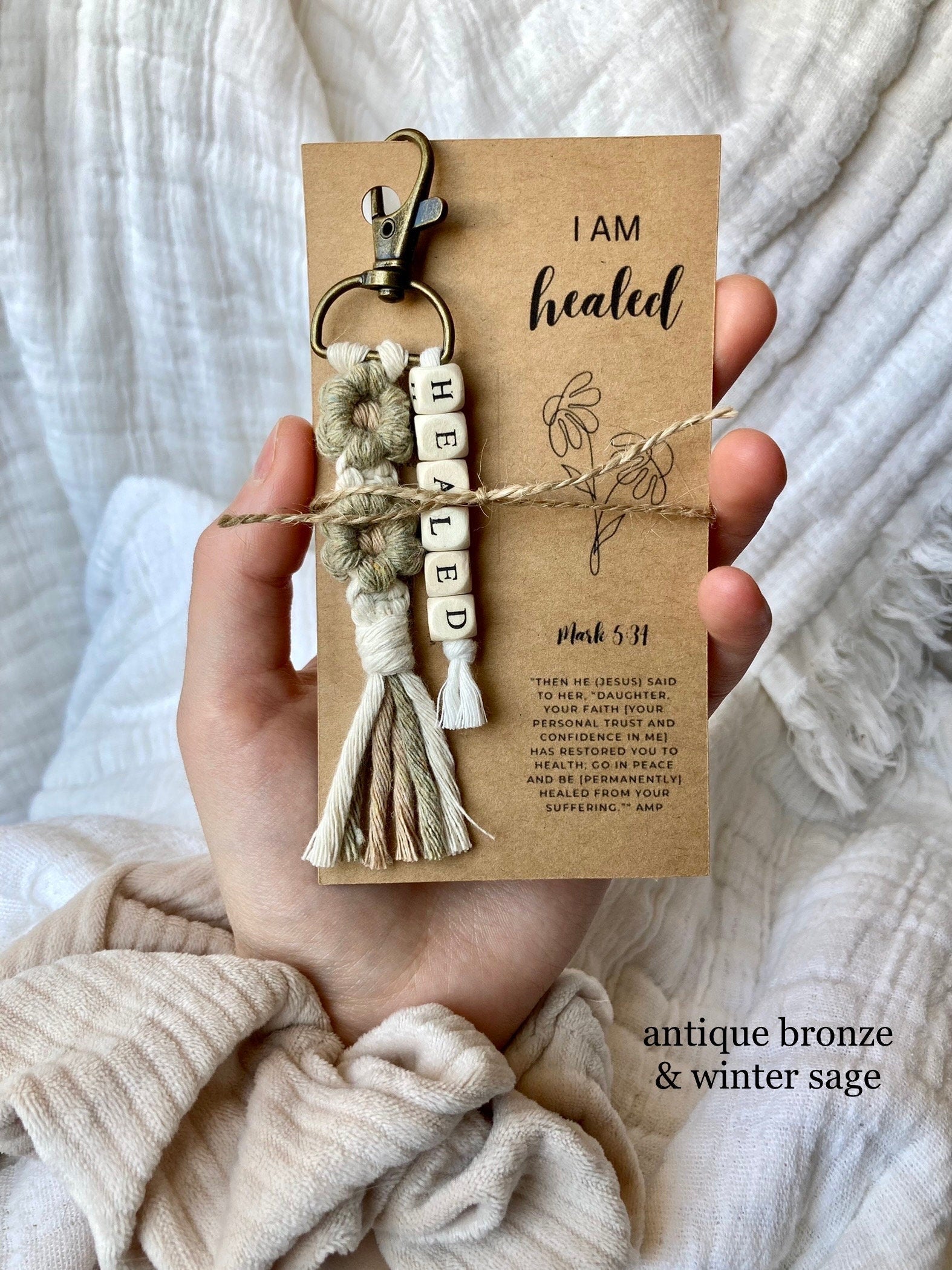 Power of Our Testimony Small Keychains | Biblical Affirmations | Bible verse | Daisy | Christian Friend Gift | Youth | ARRIVES IN 3.5 WEEKS*