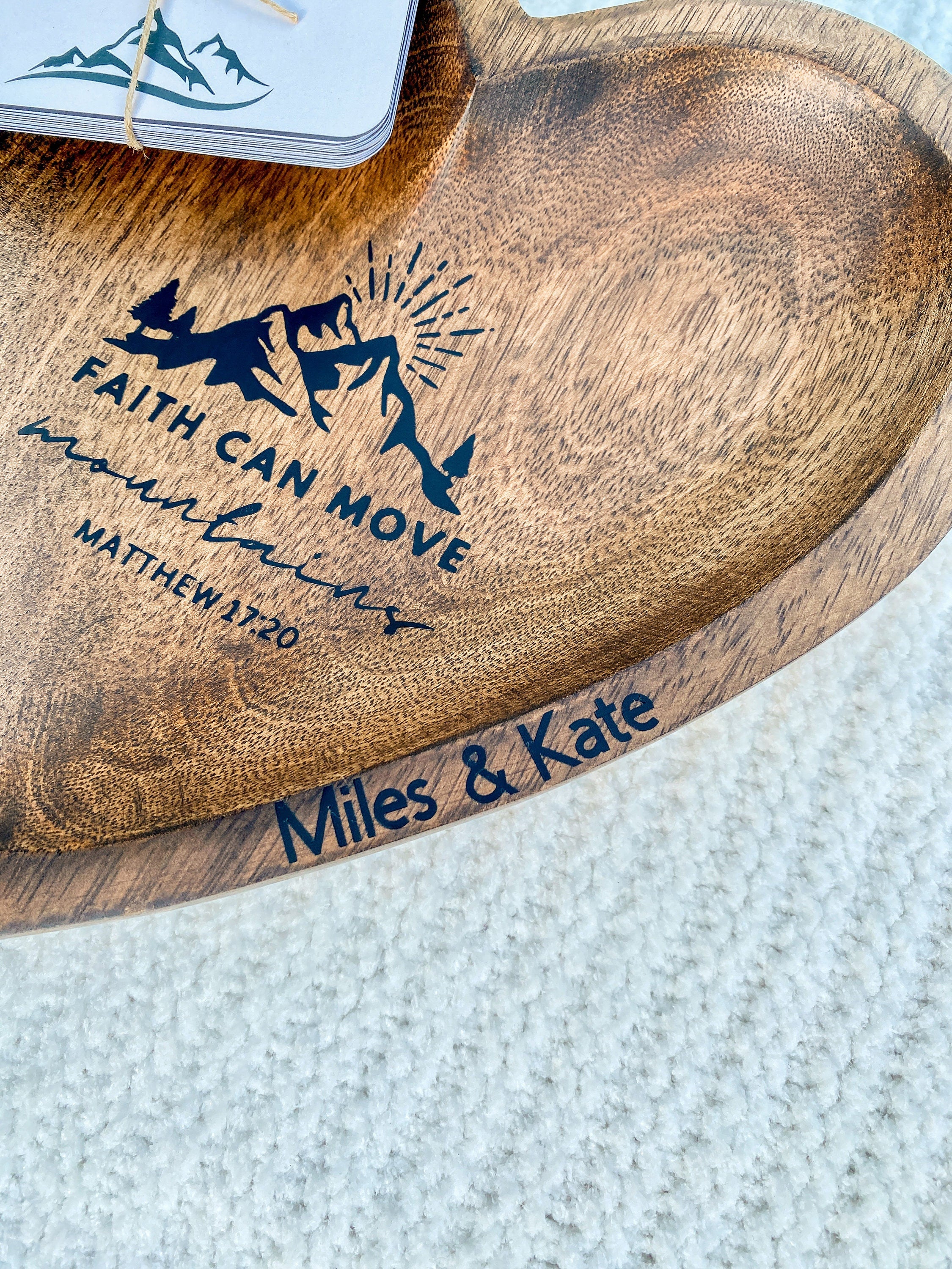 Scripture Bowl Personalized Wood Prayer Card Bowl Blessing Bowl Christian Gift Bible Verse Gift Housewarming Gift Wedding Gift Encouragement