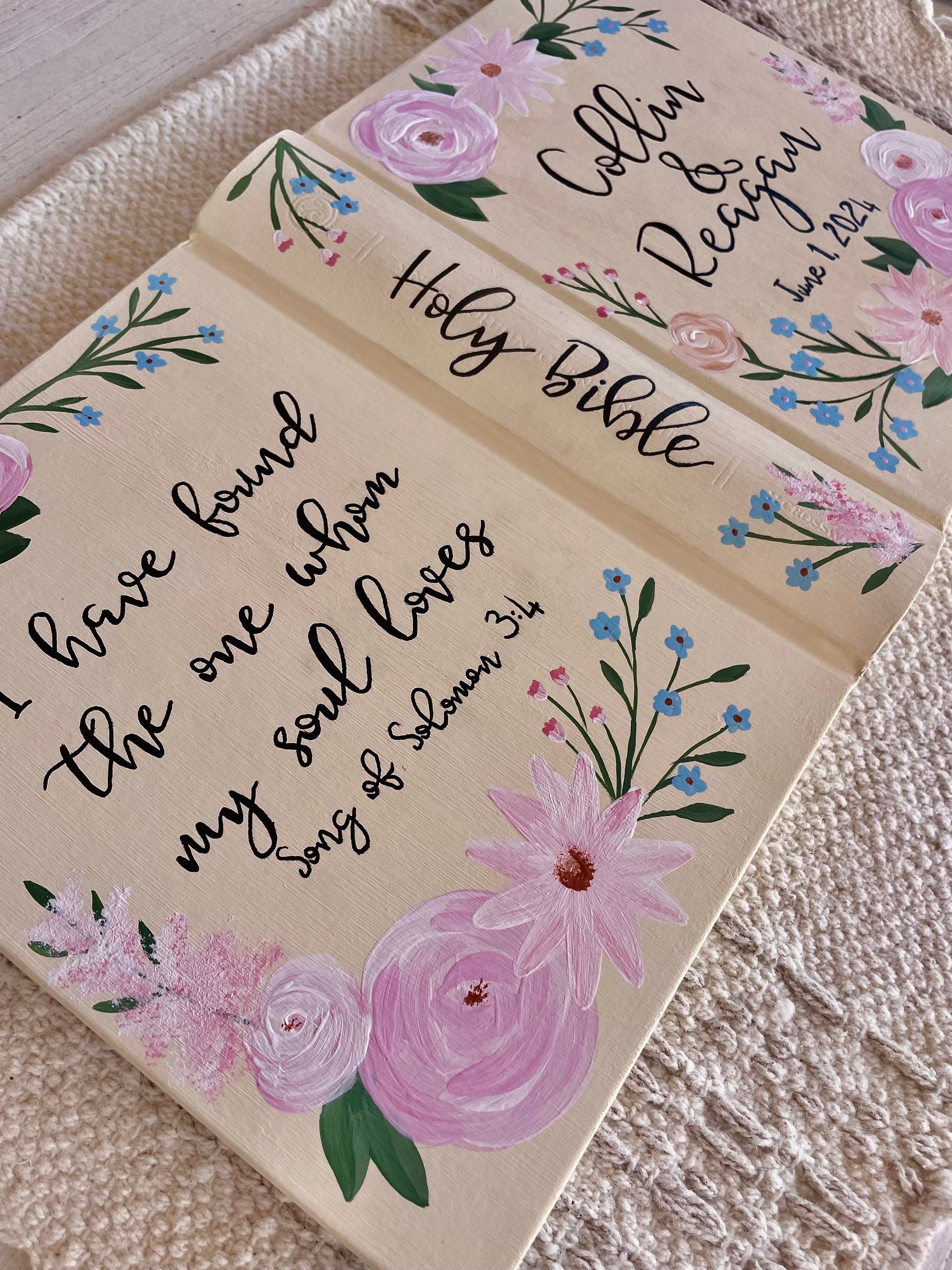Custom Hand Painted Bibles, Love Shack Fancy, Confirmation Gift, Wedding Guestbook, Mother's Day Gift, She Reads Truth Bibles, Teen Bible