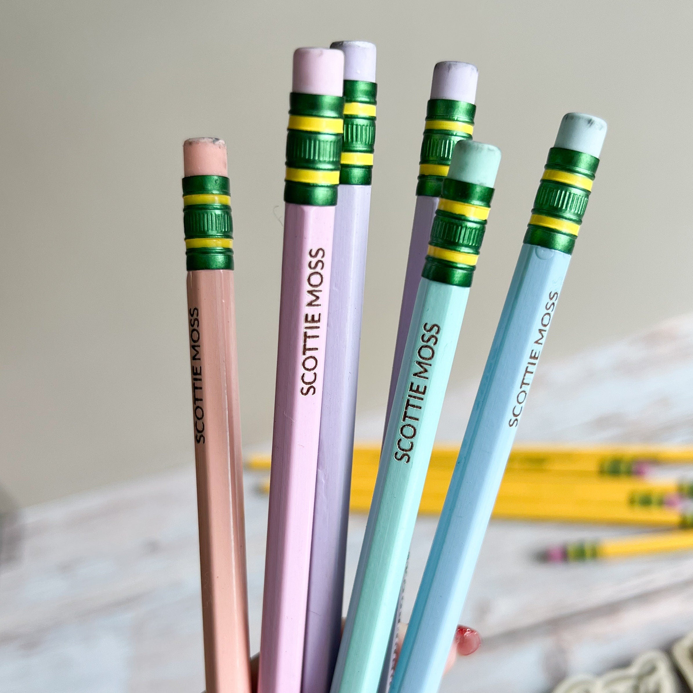 Personalized Pencils Gift Set, Ticonderoga Pencils, Pack Of 6, Engrave Your Name, Starting School Back to School Gift, School Supplies