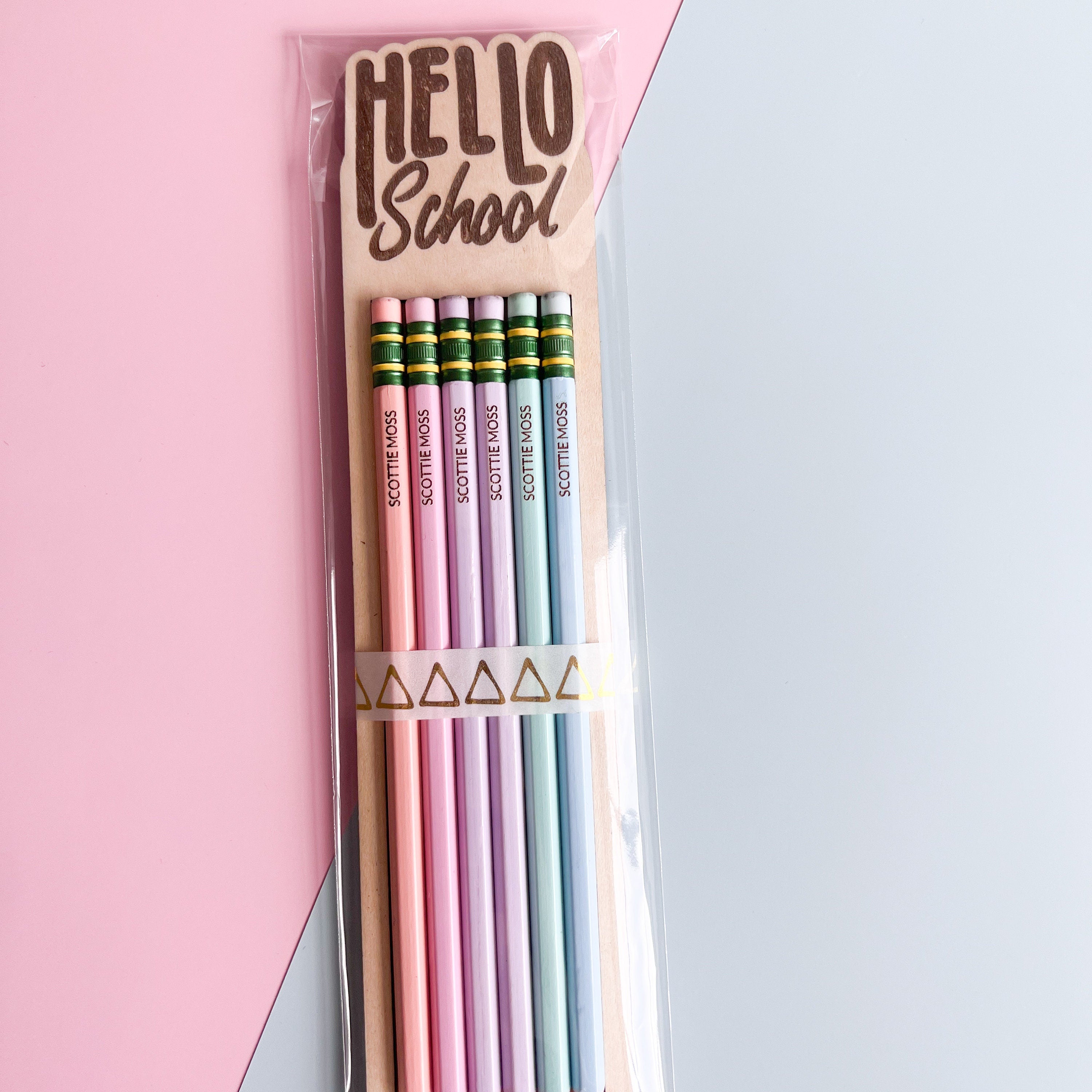 Personalized Pencils Gift Set, Ticonderoga Pencils, Pack Of 6, Engrave Your Name, Starting School Back to School Gift, School Supplies