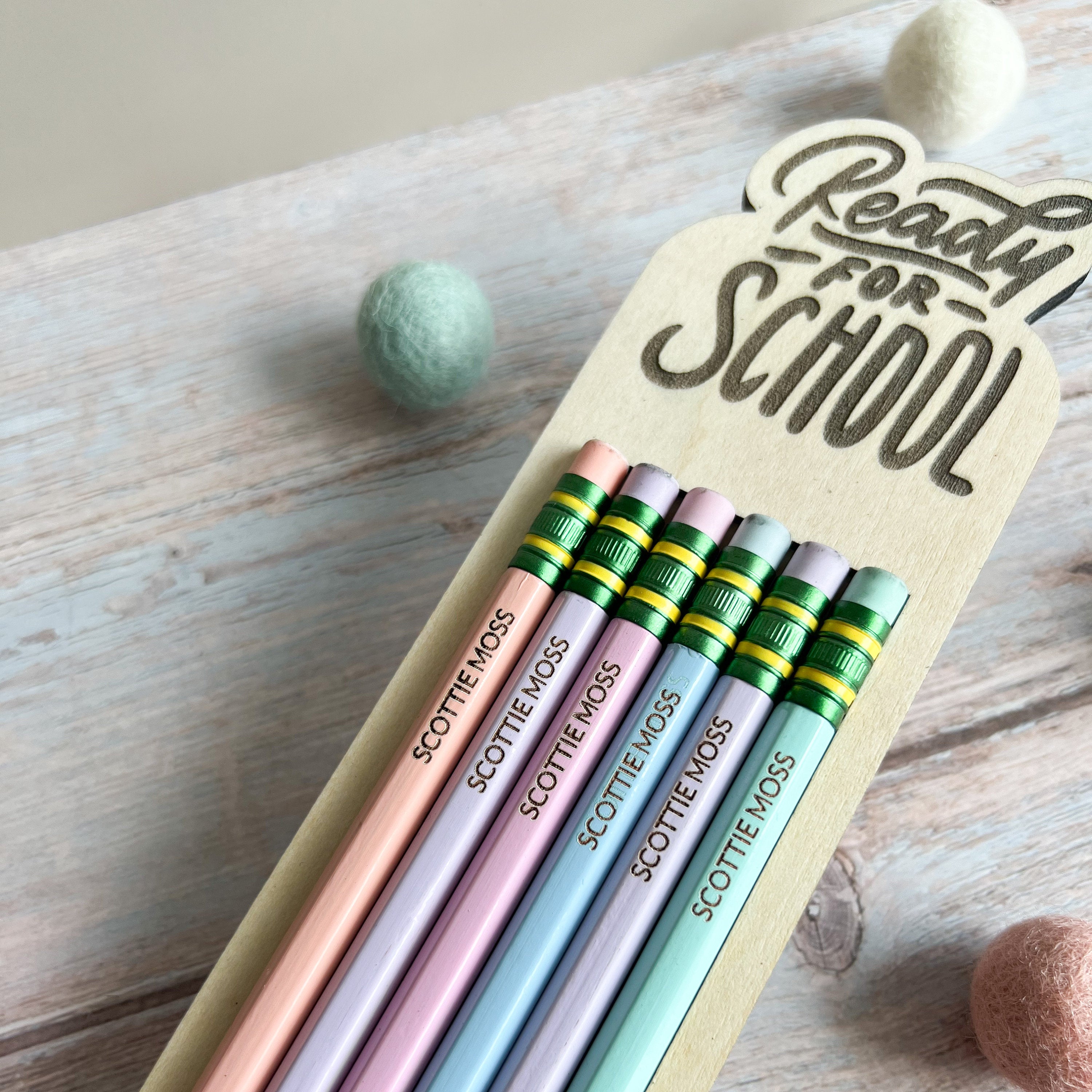 Personalized Pencils Gift Set, Ticonderoga Pencils, Pack Of 6, Engrave Your Name, Starting School Back to School Gift, School Supplies