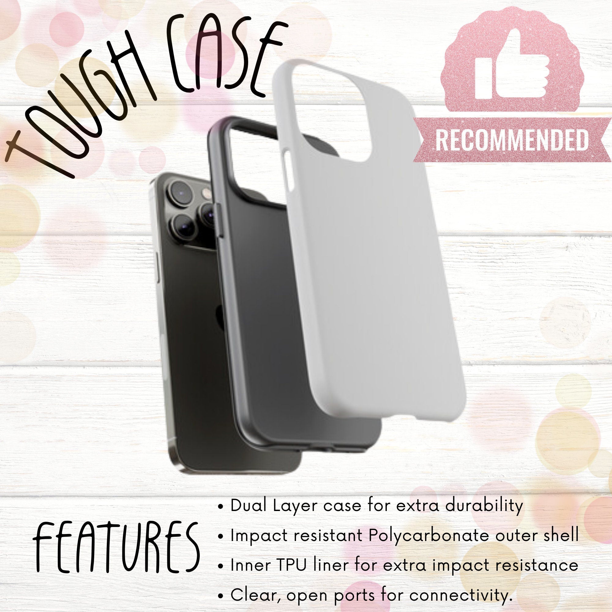 Whimsigoth Skeleton Phone Case, 3D Effect Pink and Black Floral Skeleton, Cute and Spooky Halloween Phone Case, iPhone, Samsung, Pixel