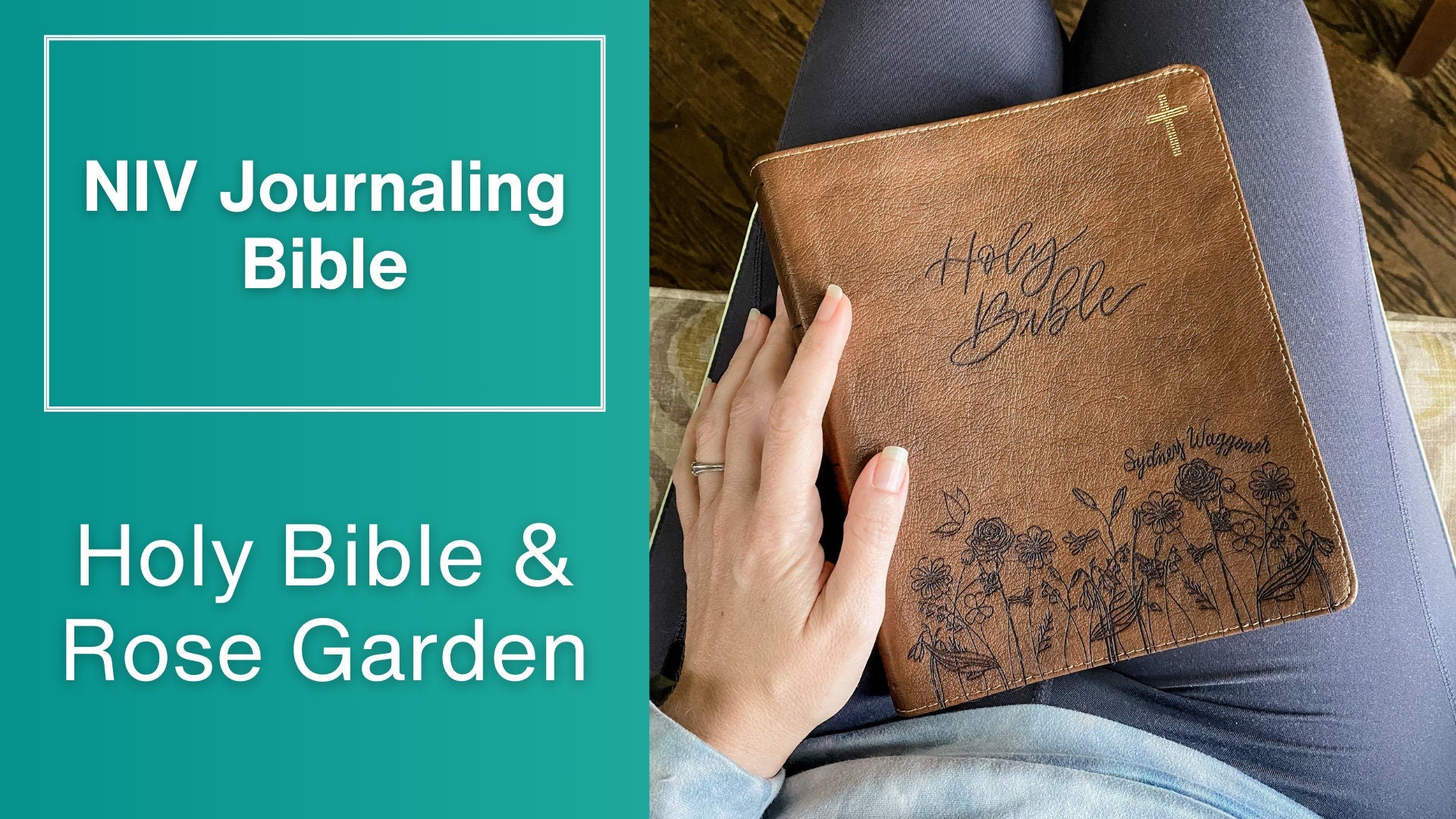 PERSONALIZED NIV Journaling Bible - Grass and Flowers - Add Your Name - CUSTOM