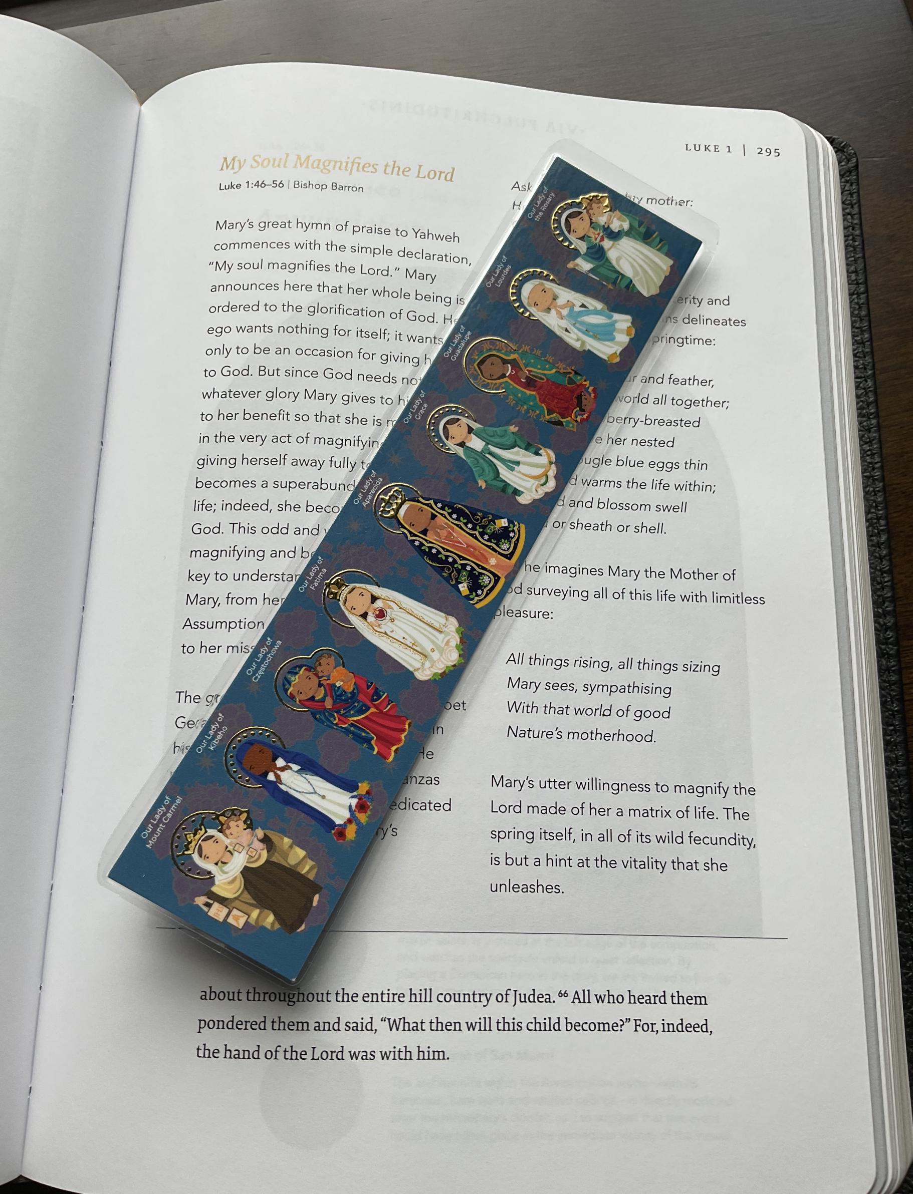 Catholic Marian Bookmark | Our Lady Bookmark | Catholic Gift Marian Bookmark | Blessed Mother Devotional | Catholic Book Club | Faith Gift