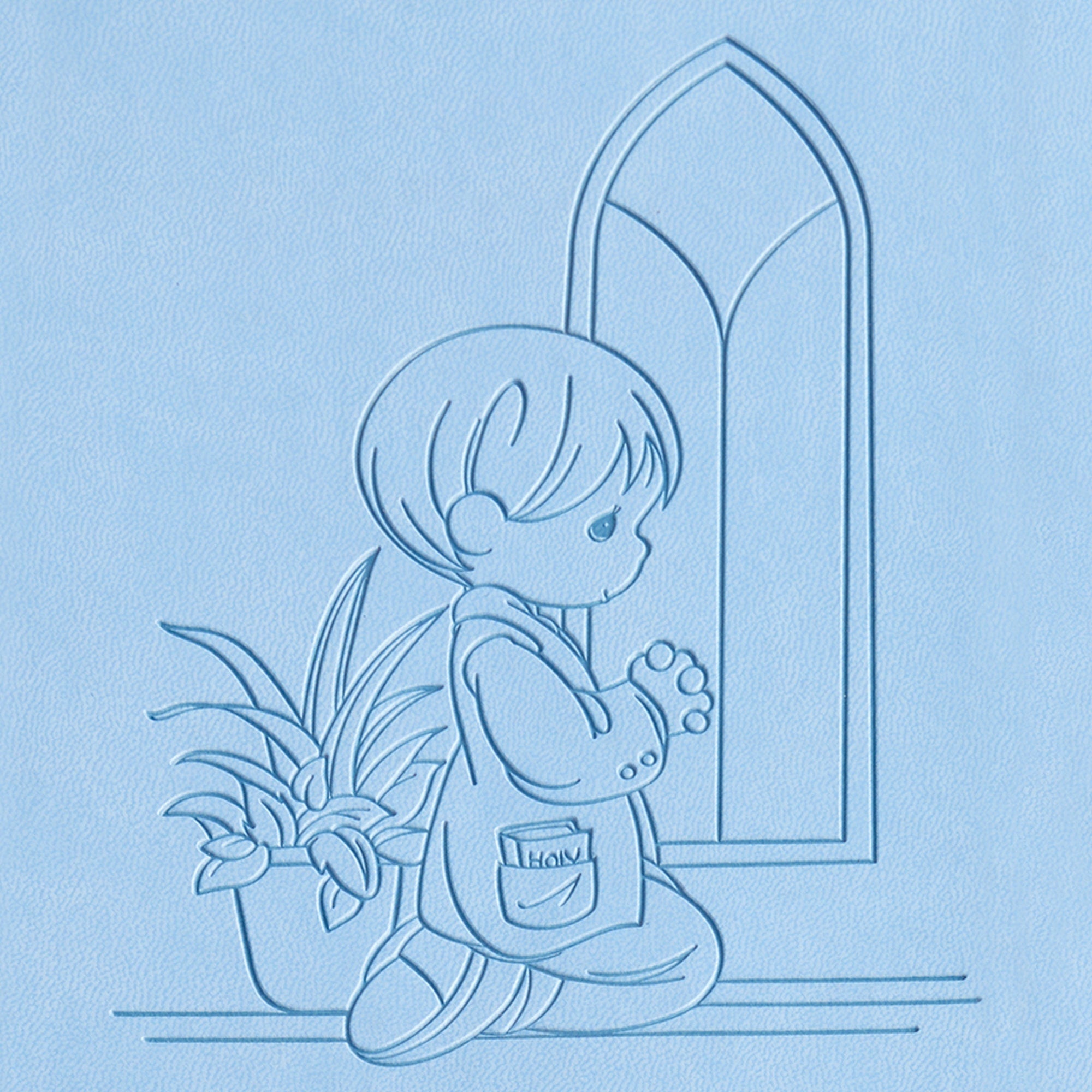 Personalized Precious Moments Bible Notebook, Religious Keepsake, For Kids, For Baptism, For Christening, ICB Version, Choose Blue or Pink