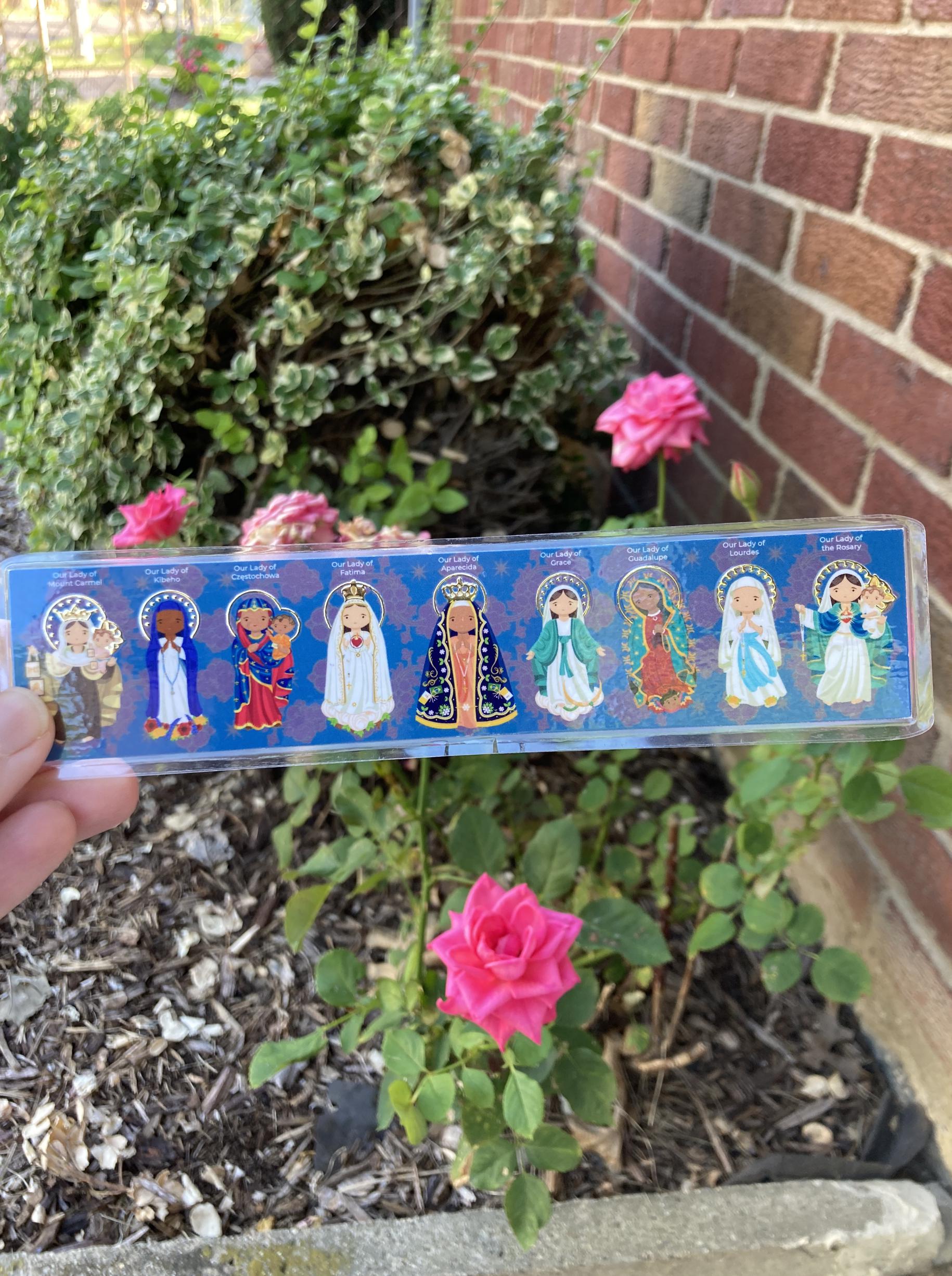 Catholic Marian Bookmark | Our Lady Bookmark | Catholic Gift Marian Bookmark | Blessed Mother Devotional | Catholic Book Club | Faith Gift