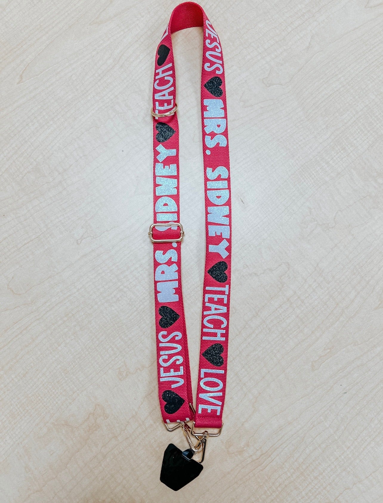 Teacher Crossbody Strap / Teacher Custom Gift / Teacher Badge Holder / Cell Phone Sling / Crossbody Phone Strap  / Teacher Accessories