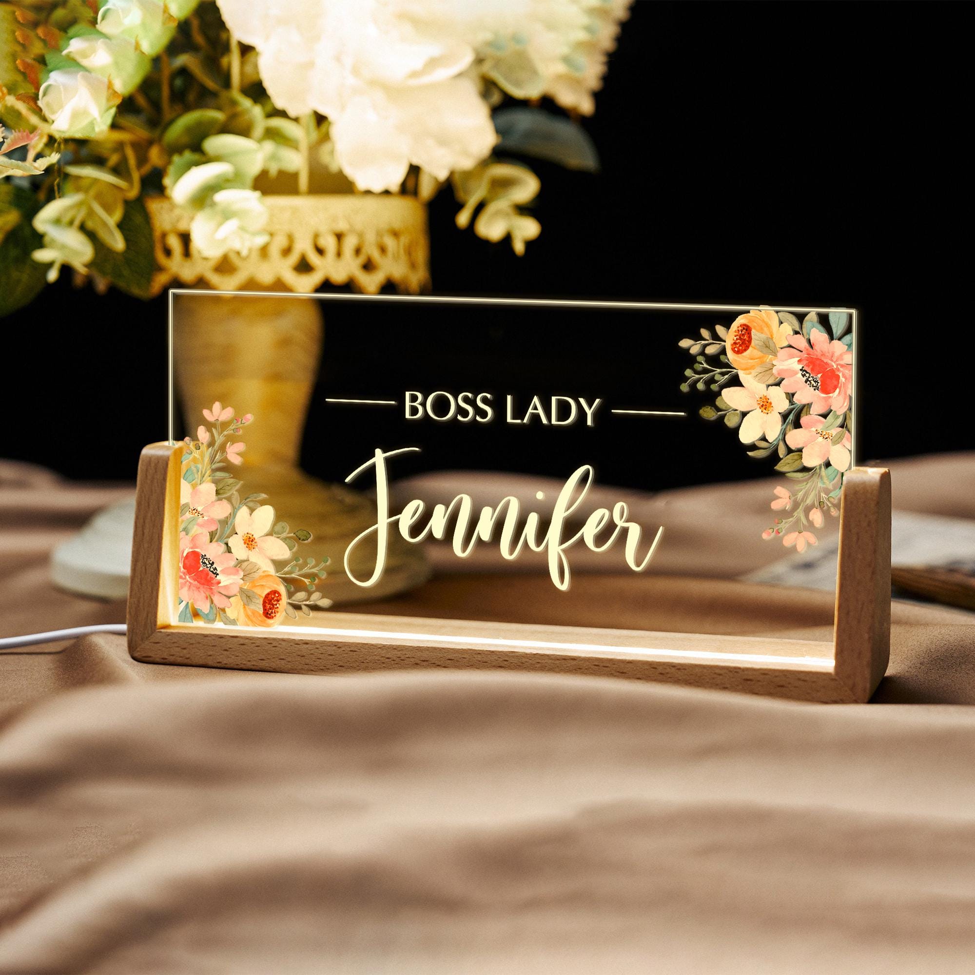 Boss Lady Desk Name Plate, Boss Lady Gift, Boss Gift for Women, Coworker Gift, Gift for Boss Female,Gift for My Boss,Gift for Female Manager