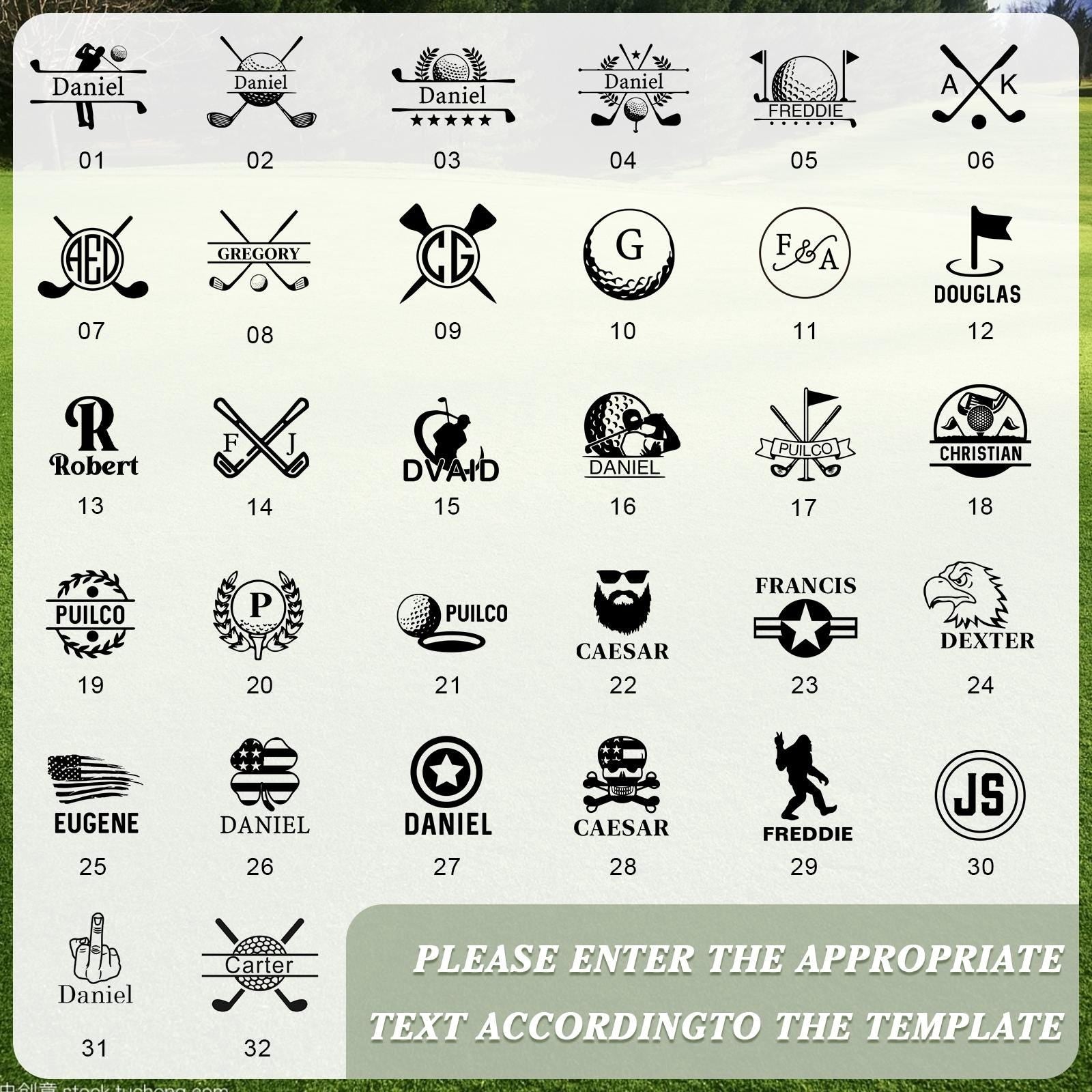 Personalized Logo Icon Golf Stamp with a Metal Box, Father's Day/Birthday/Christmas Gift for Golf Lovers/Team/Coach