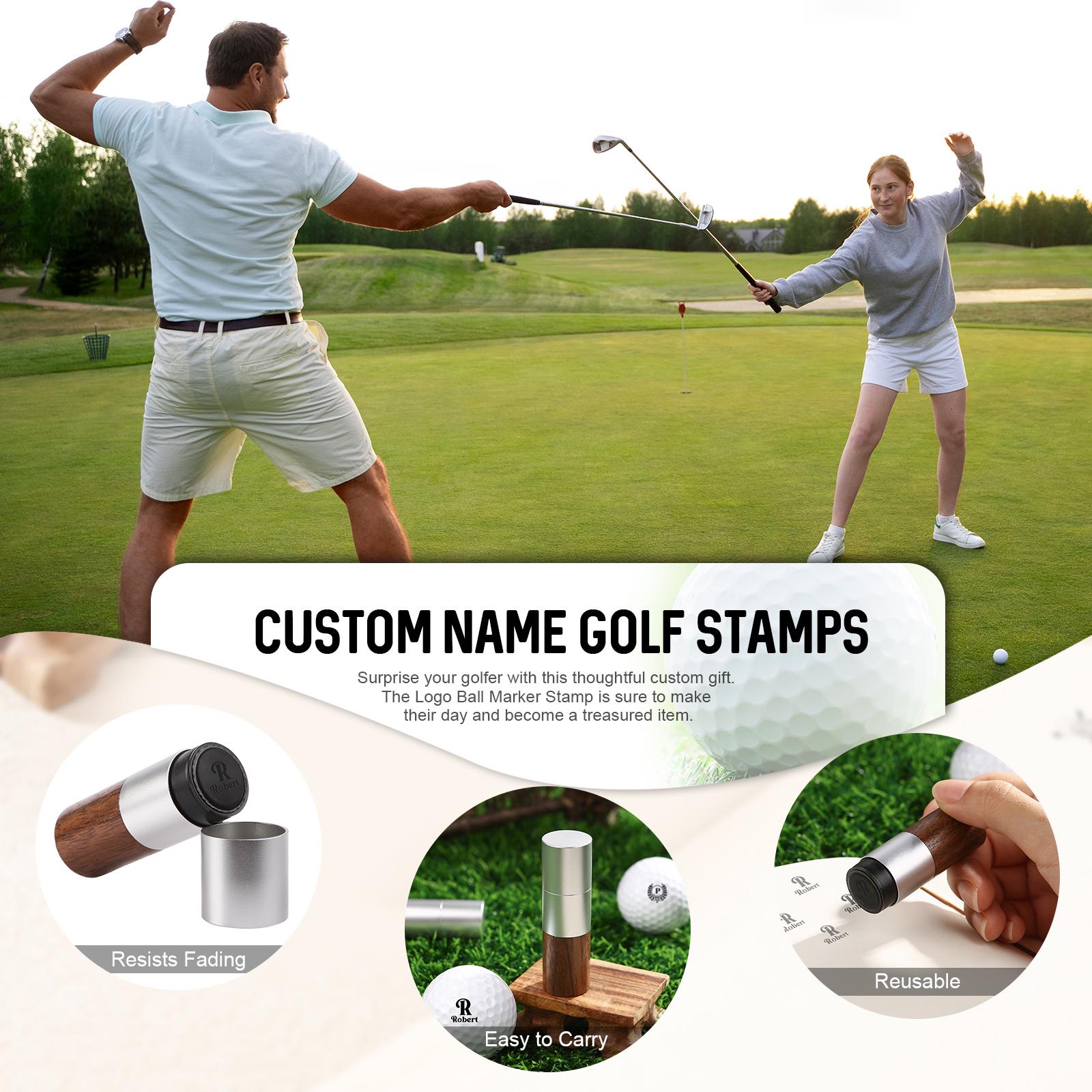 Personalized Logo Icon Golf Stamp with a Metal Box, Father's Day/Birthday/Christmas Gift for Golf Lovers/Team/Coach