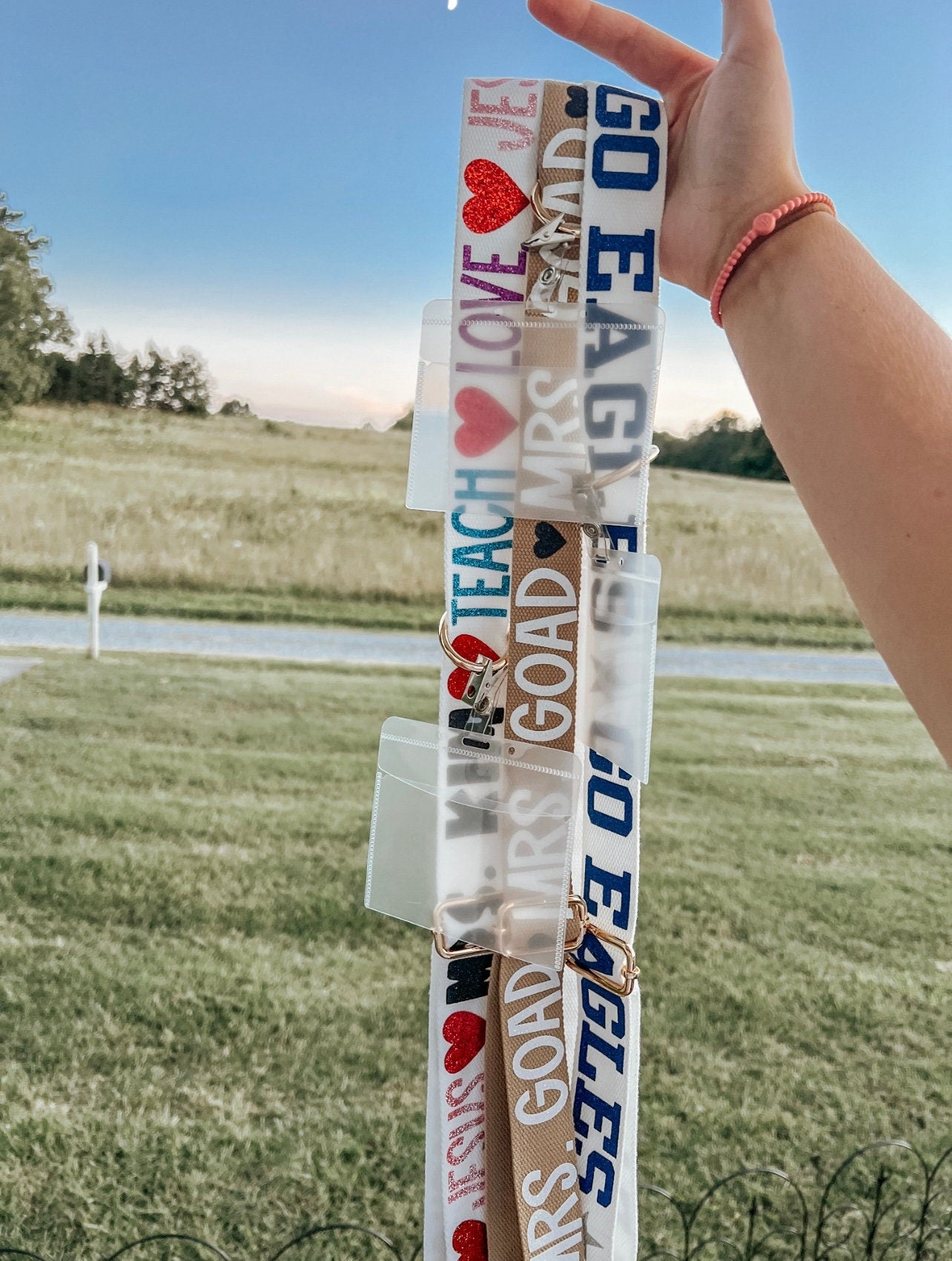 Teacher Crossbody Strap / Teacher Custom Gift / Teacher Badge Holder / Cell Phone Sling / Crossbody Phone Strap  / Teacher Accessories