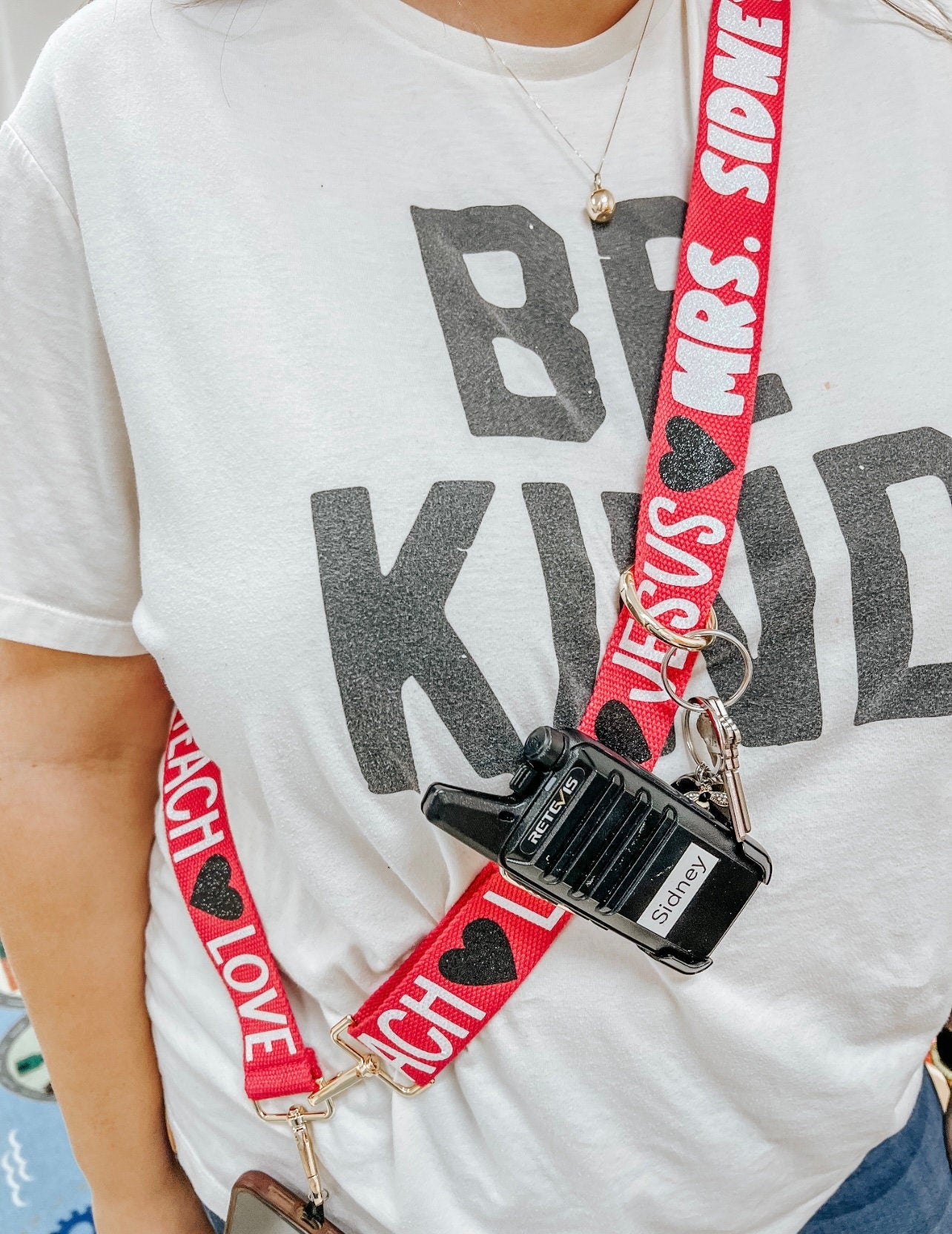 Teacher Crossbody Strap / Teacher Custom Gift / Teacher Badge Holder / Cell Phone Sling / Crossbody Phone Strap  / Teacher Accessories