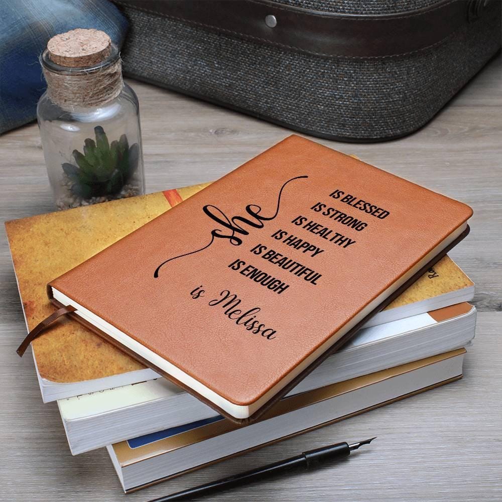 Personalized Leather Journal For Women Custom Name Journal Gift Best Friend She Is Journal Healing Journal Self Care Gift Christmas Gift